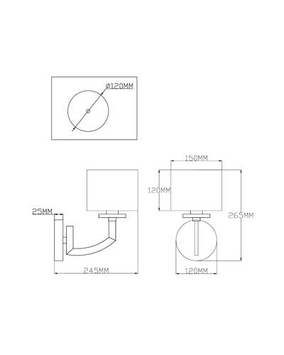 Бра Moderli V2591-1W Saudy 1*E14*60W