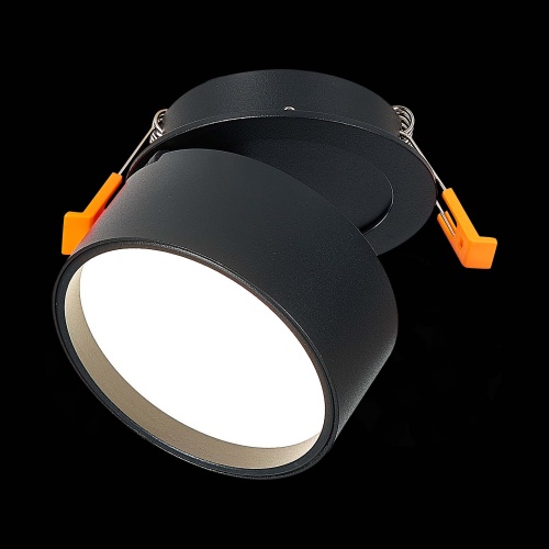ST651.448.09 Встраиваемый поворотный светильник Черный LED 1*9W 4000K 720Lm Ra&gt;90 120° IP20 D85xH68 Встраиваемые светильники
