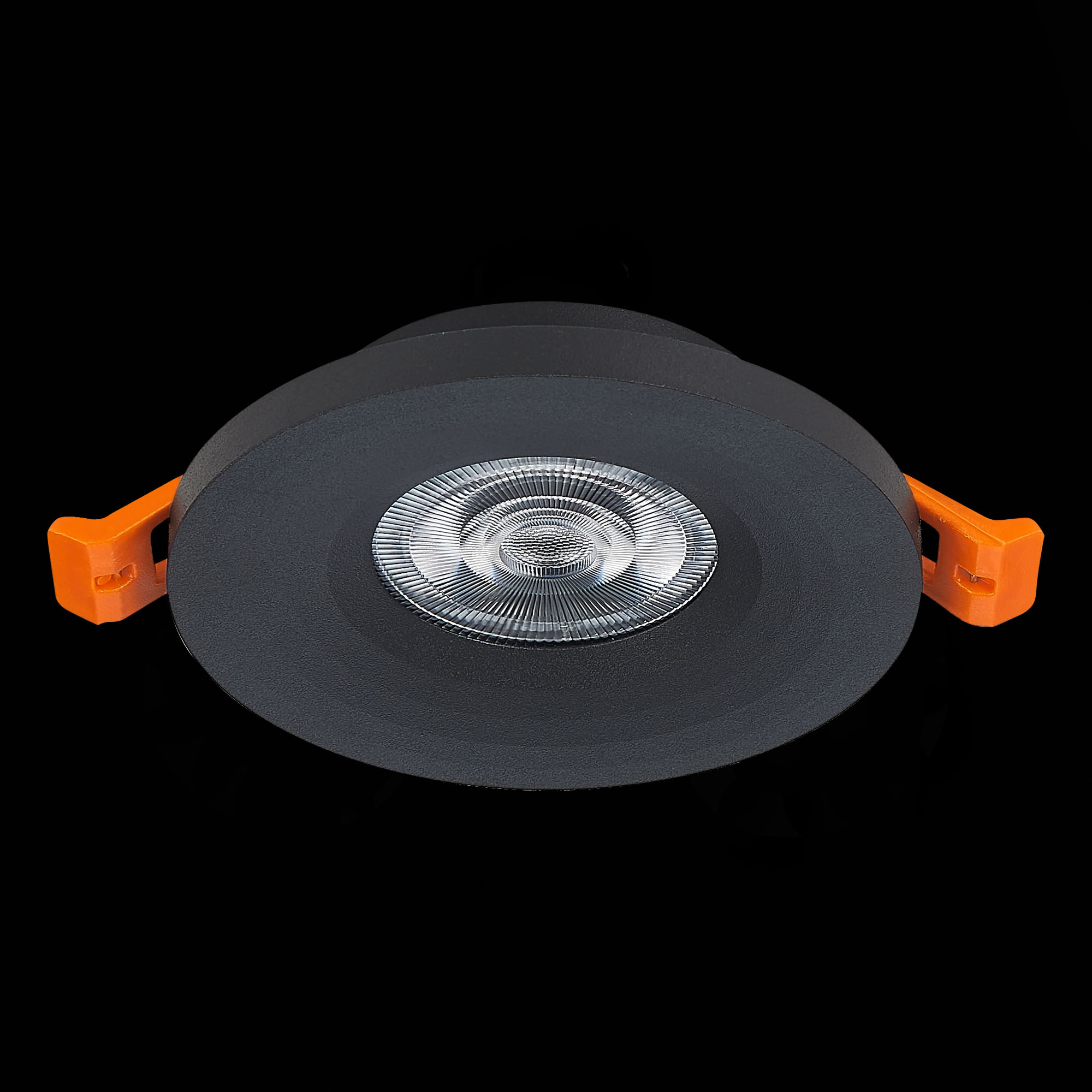 ST205.408.01 Св-к встр. Черный GU10 1*50W  D95xH27 220V Без ламп Встраиваемые светильники