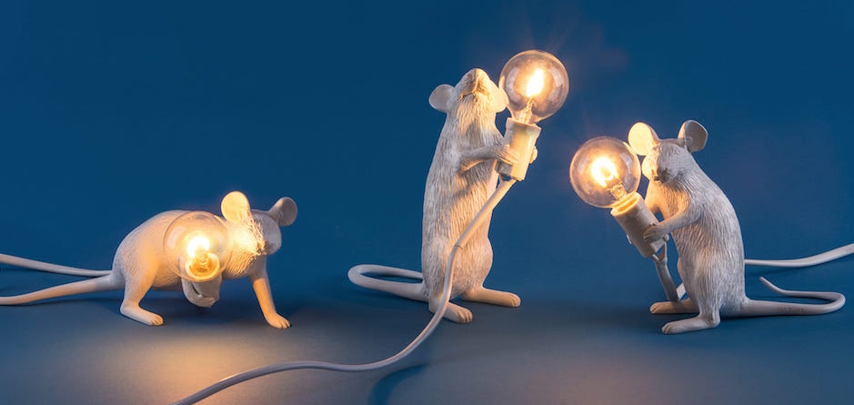 Настольная Лампа Mouse Sitting Черный от Imperiumloft 178307-22