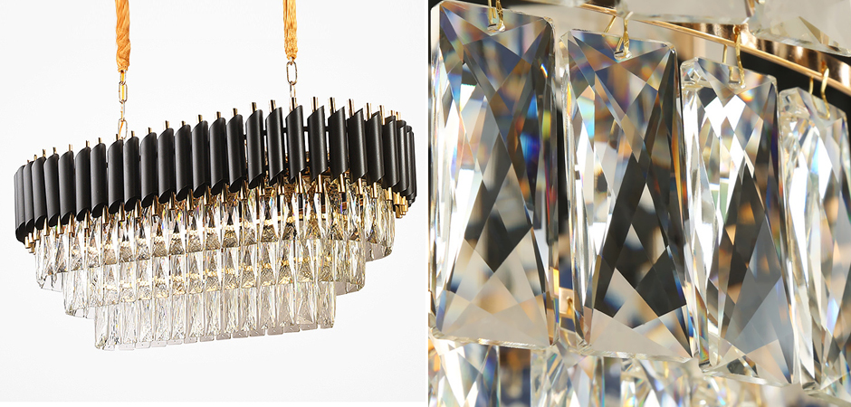 Подвесная люстра Empire Black Rectangular Chandelier Crystal 156487-22