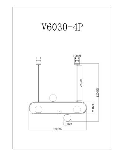 Подвесной светильник Moderli V6030-4P Krona