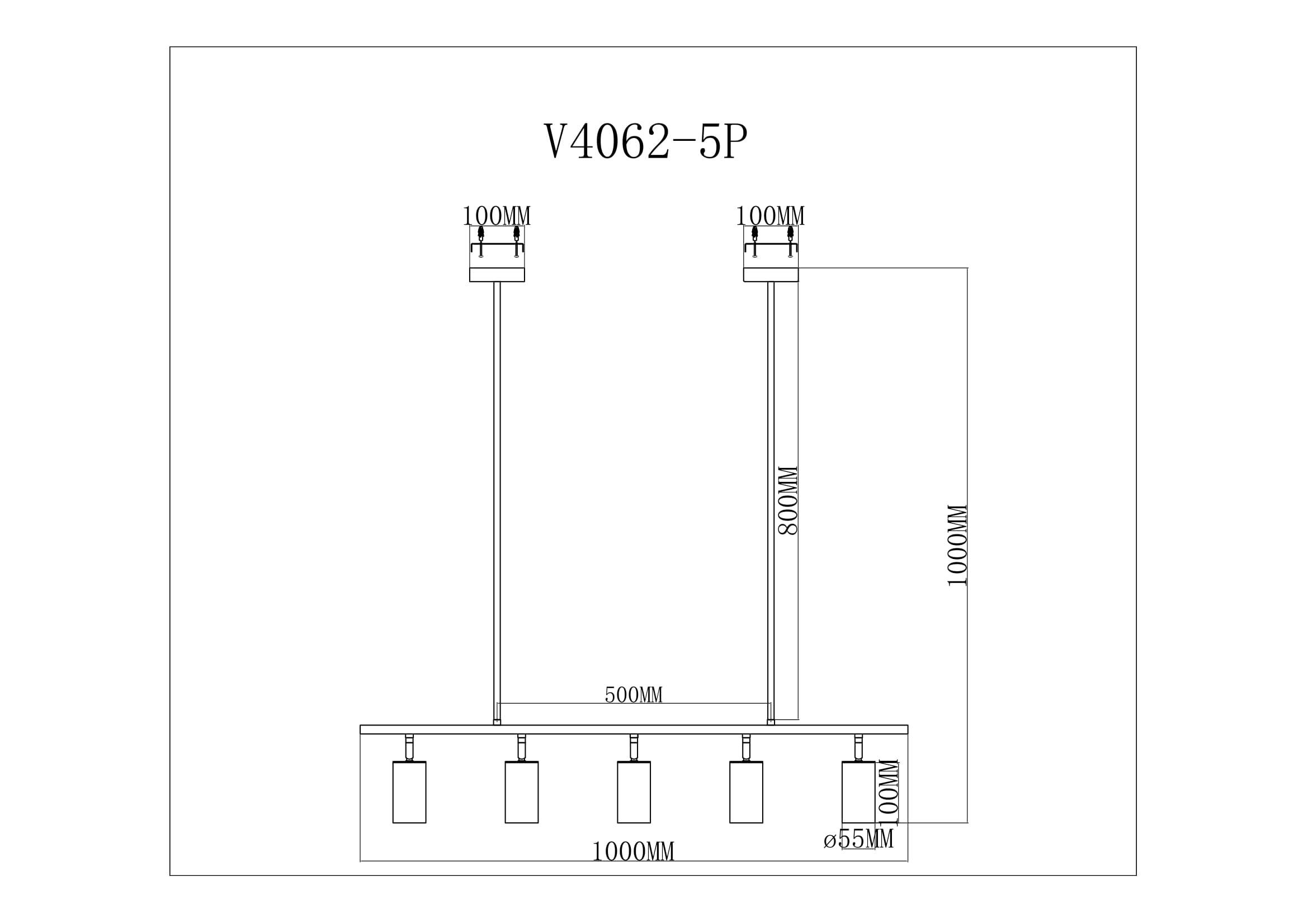 Подвесной светильник Moderli V4062-5P Section