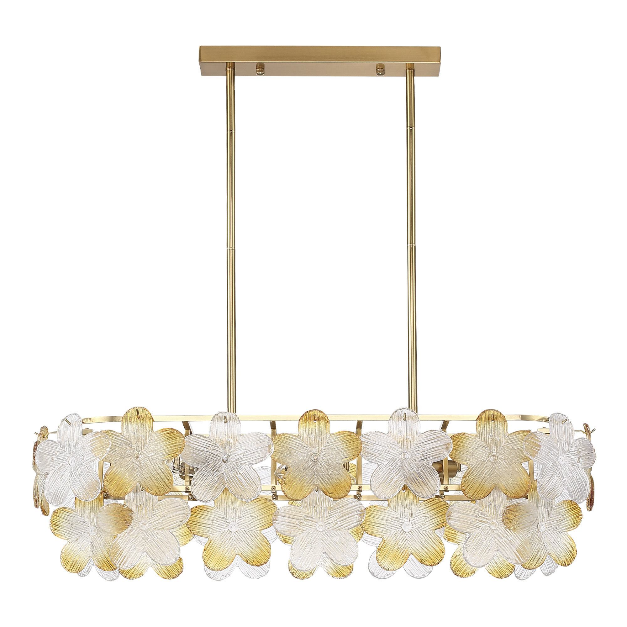 SL6240.203.08 Светильник подвесной ST-Luce золотистый/Прозрачный, янтарный E14 8*60W TENDER