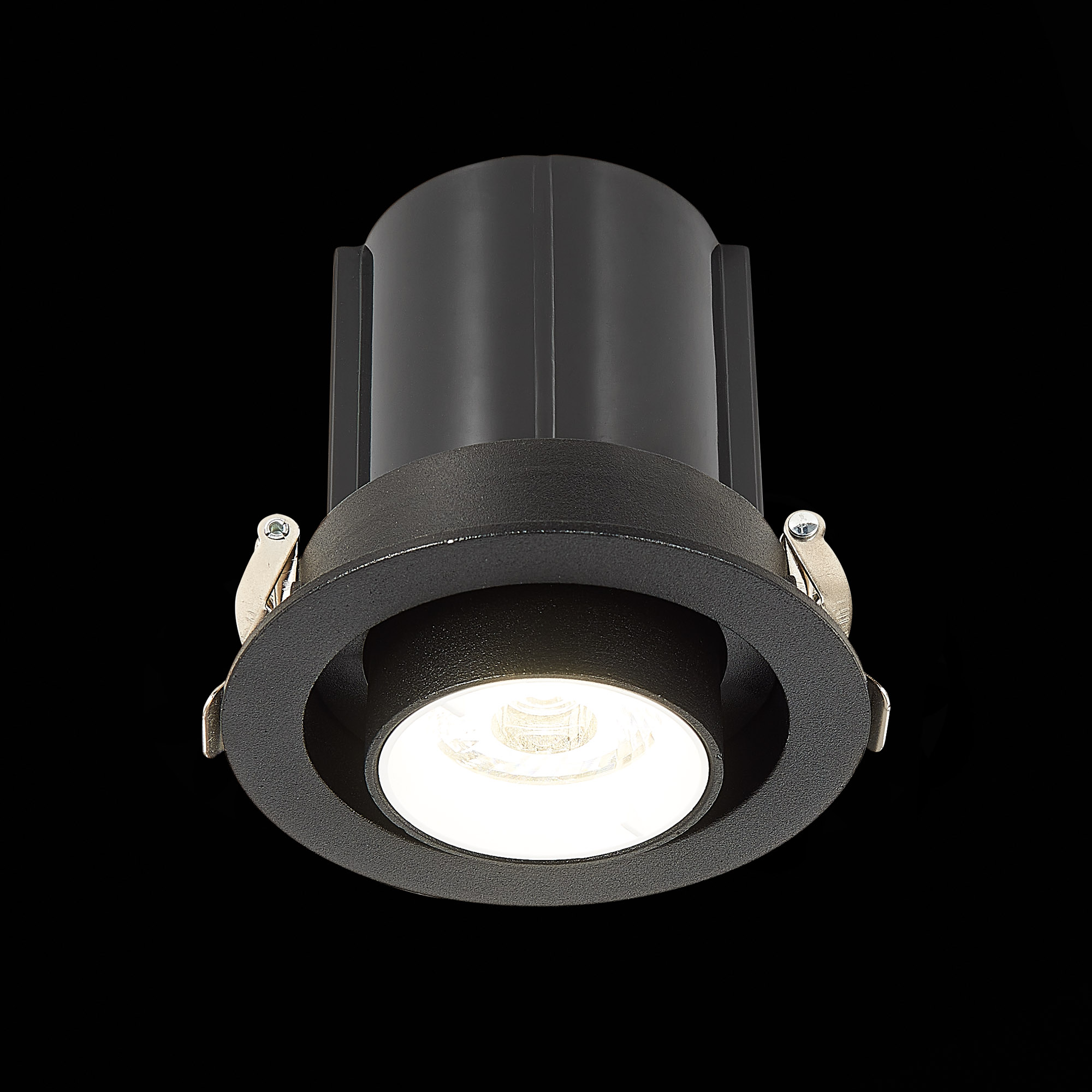 ST702.438.12 Св-к встр. Черный LED 1*12W 3000K 900Lm Ra80 24° IP20 D90xH92 180-240V Встраиваемые светильники