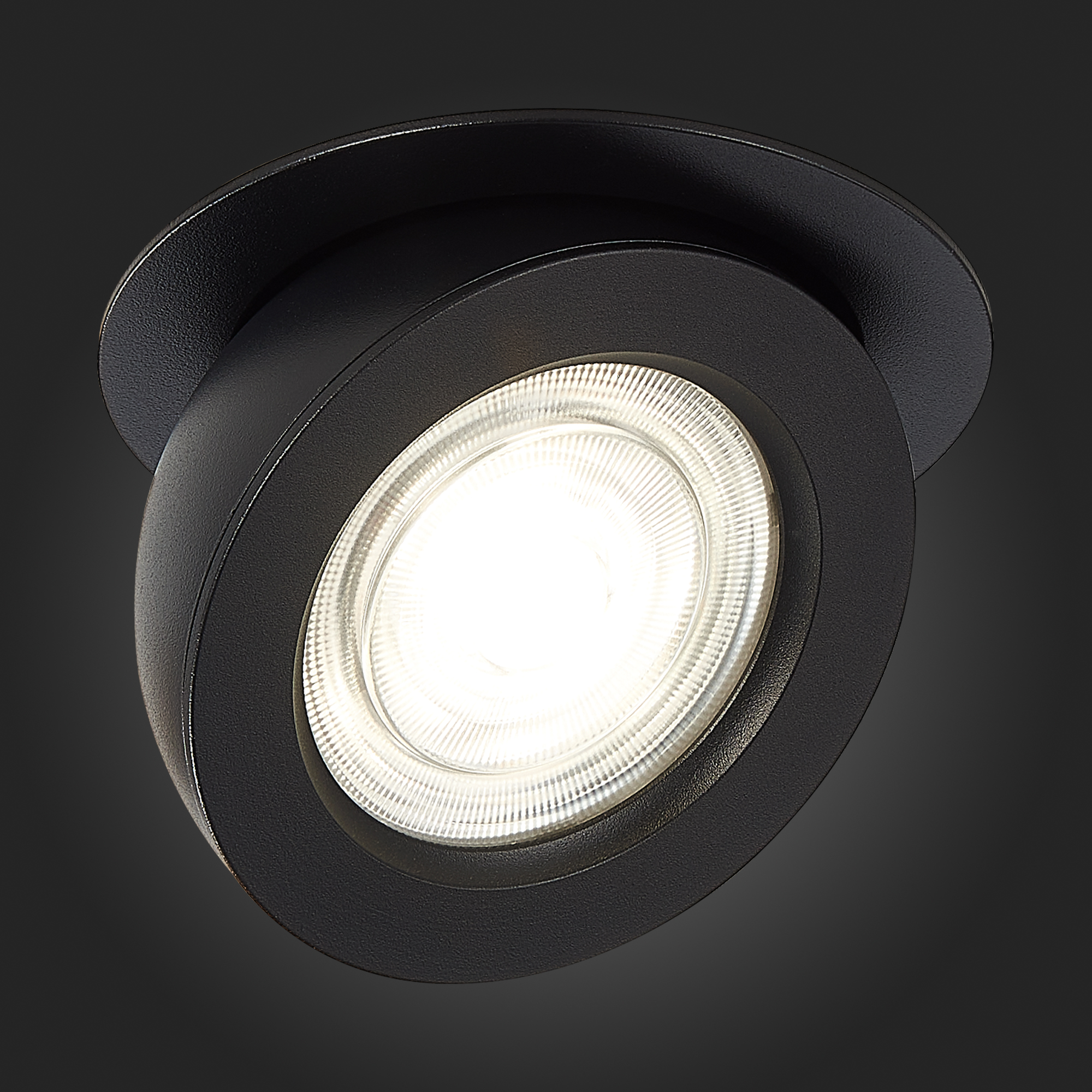 ST654.438.10 Св-к встр. Черный LED 1*10W 3000K 850Lm Ra&gt;90 38° IP20 D109xH60 180-240V Встраиваемые светильники