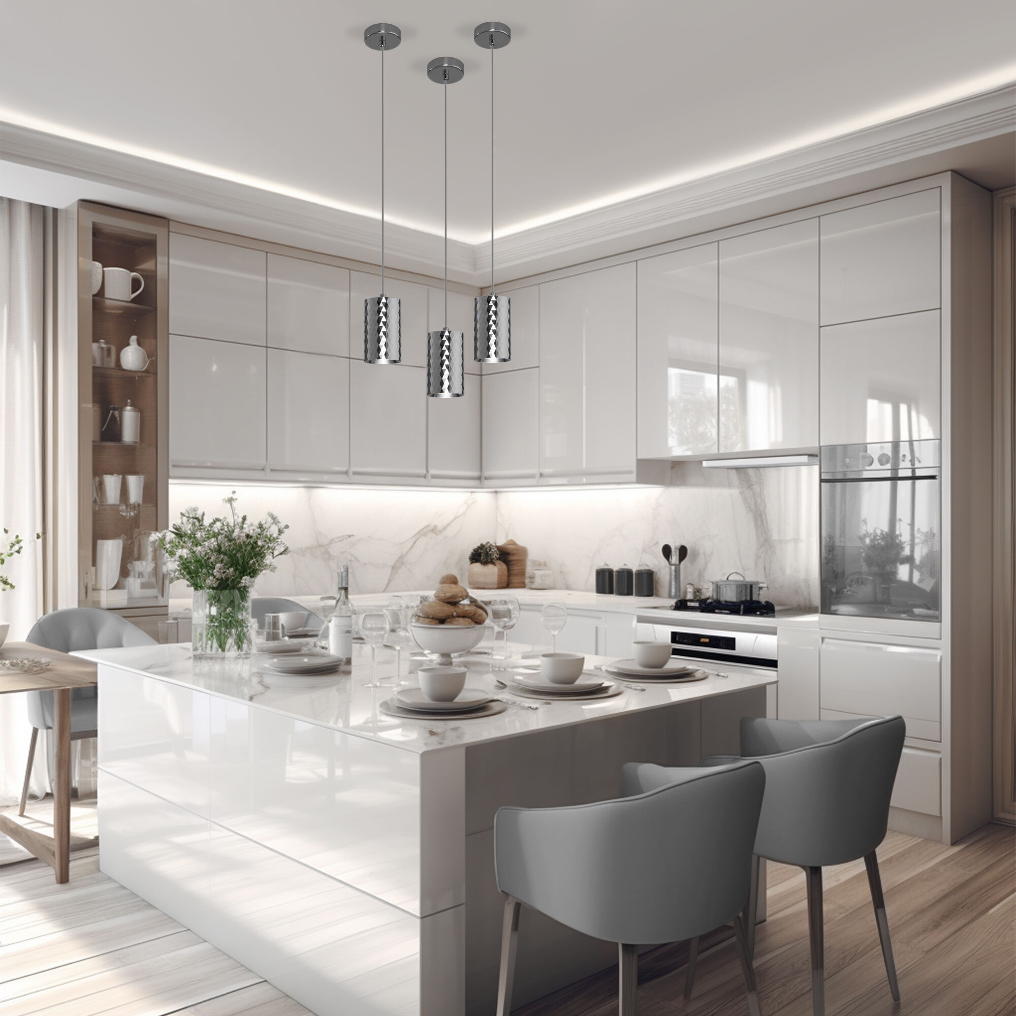 Подвесной светильник Eurosvet 50247/1 LED хром