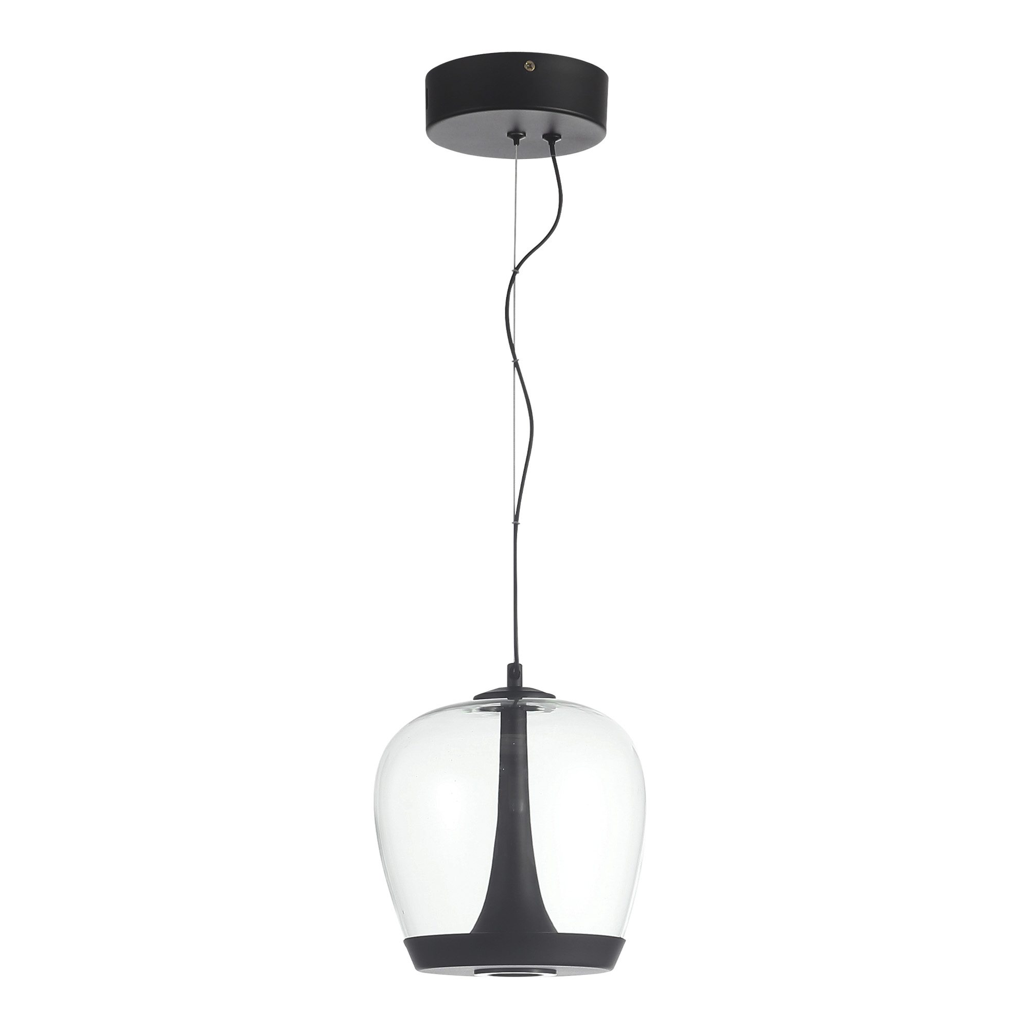 SL6014.423.01 Светильник подвесной ST-Luce Черный/Прозрачный, Черный LED 1*17W 3000K РИПЛ