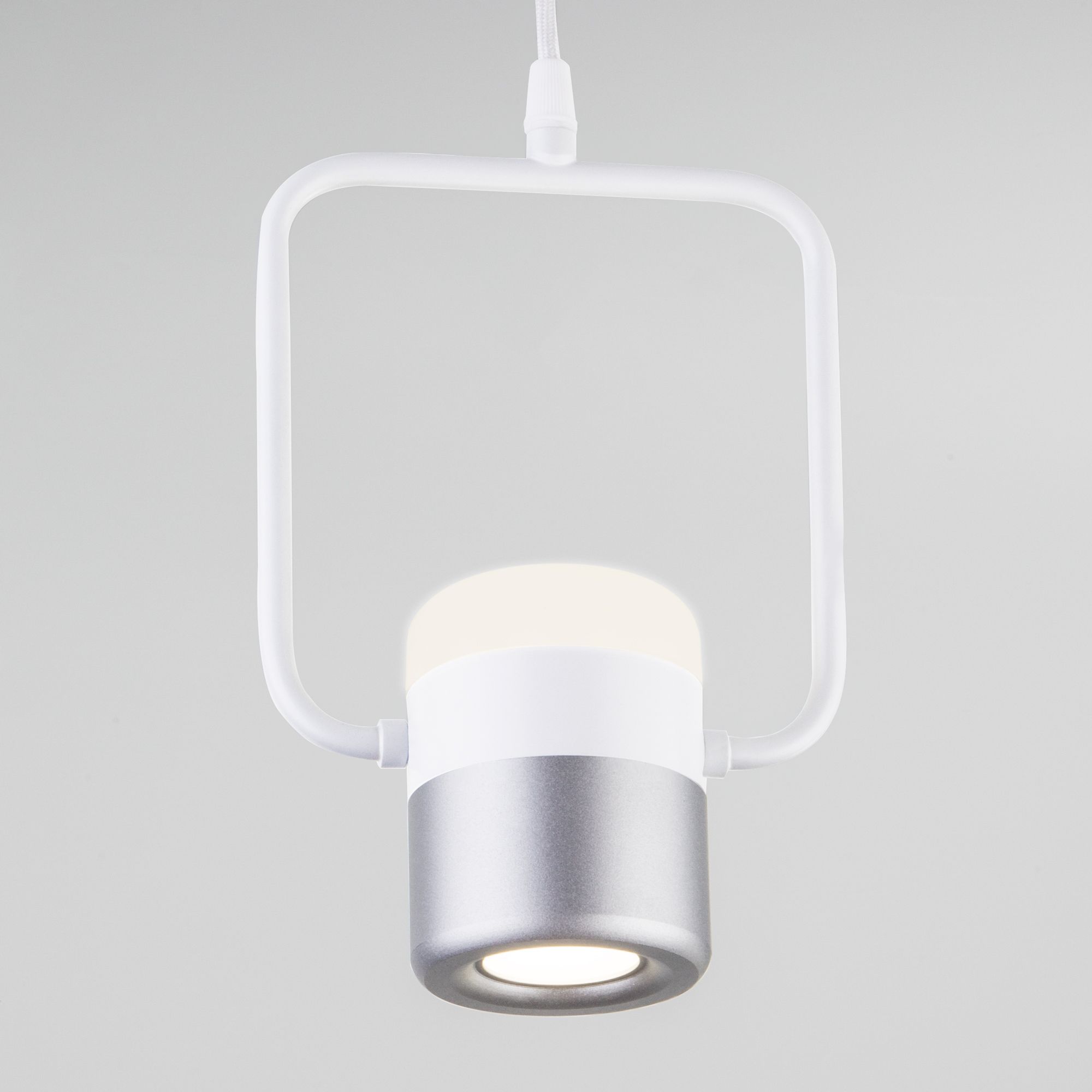 Подвесной светильник Eurosvet 50165/1 LED белый/серебро
