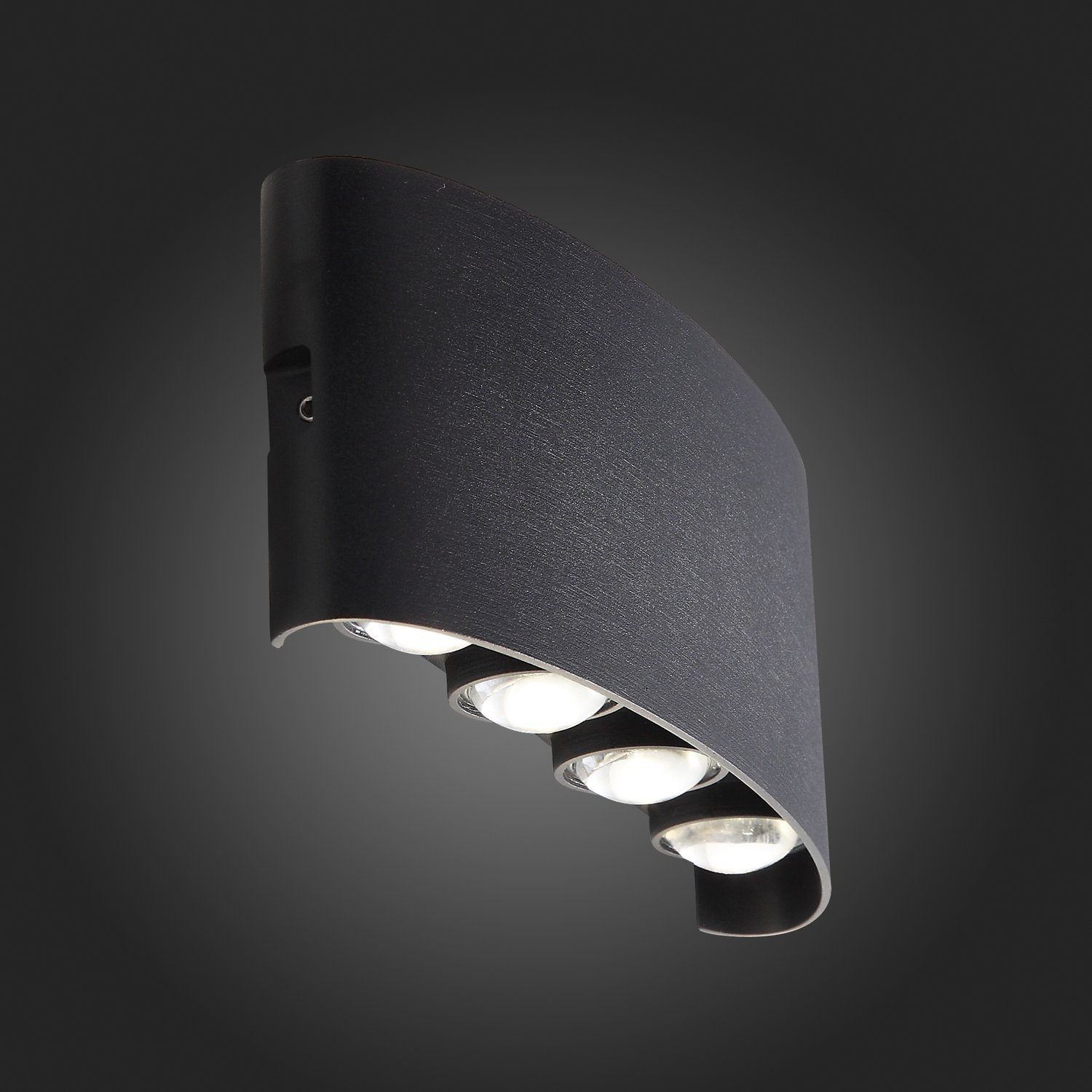 SL089.401.08 Светильник уличный настенный ST-Luce Черный кварцевый LED 8*1W 4000K BISELLO