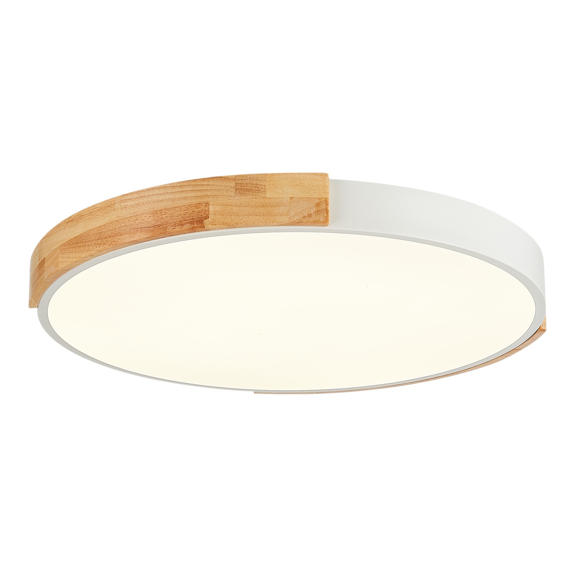 SLE201352-01 Светильник потолочный Белый, Светлое дерево/Белый LED 1*40W 3000K/4000K/6000K ДЕЛИА
