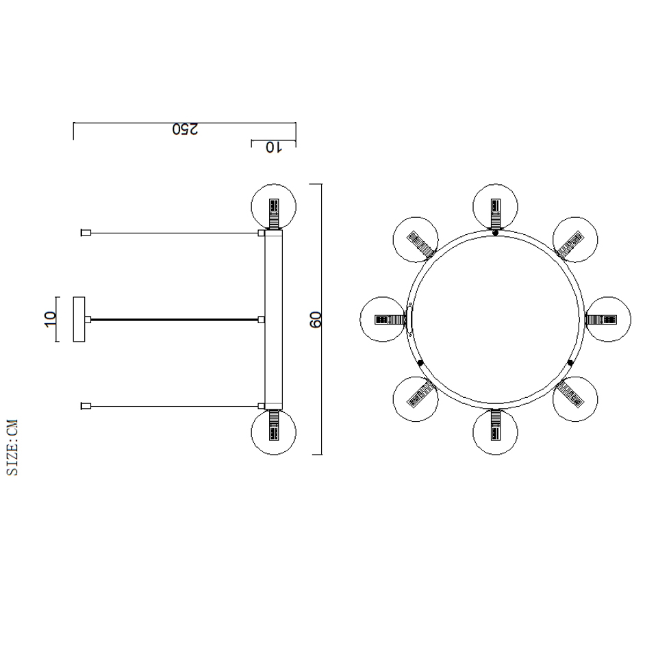 Подвесная люстра DESTINY CH D60 194905-23