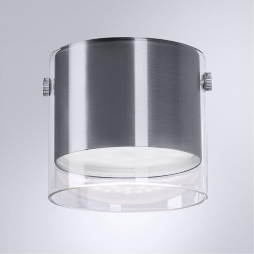 Накладной светильник Arte lamp A5366PL-1SS Светильник потолочный накладной LAZIO Ø90x80мм матовое серебро IP20