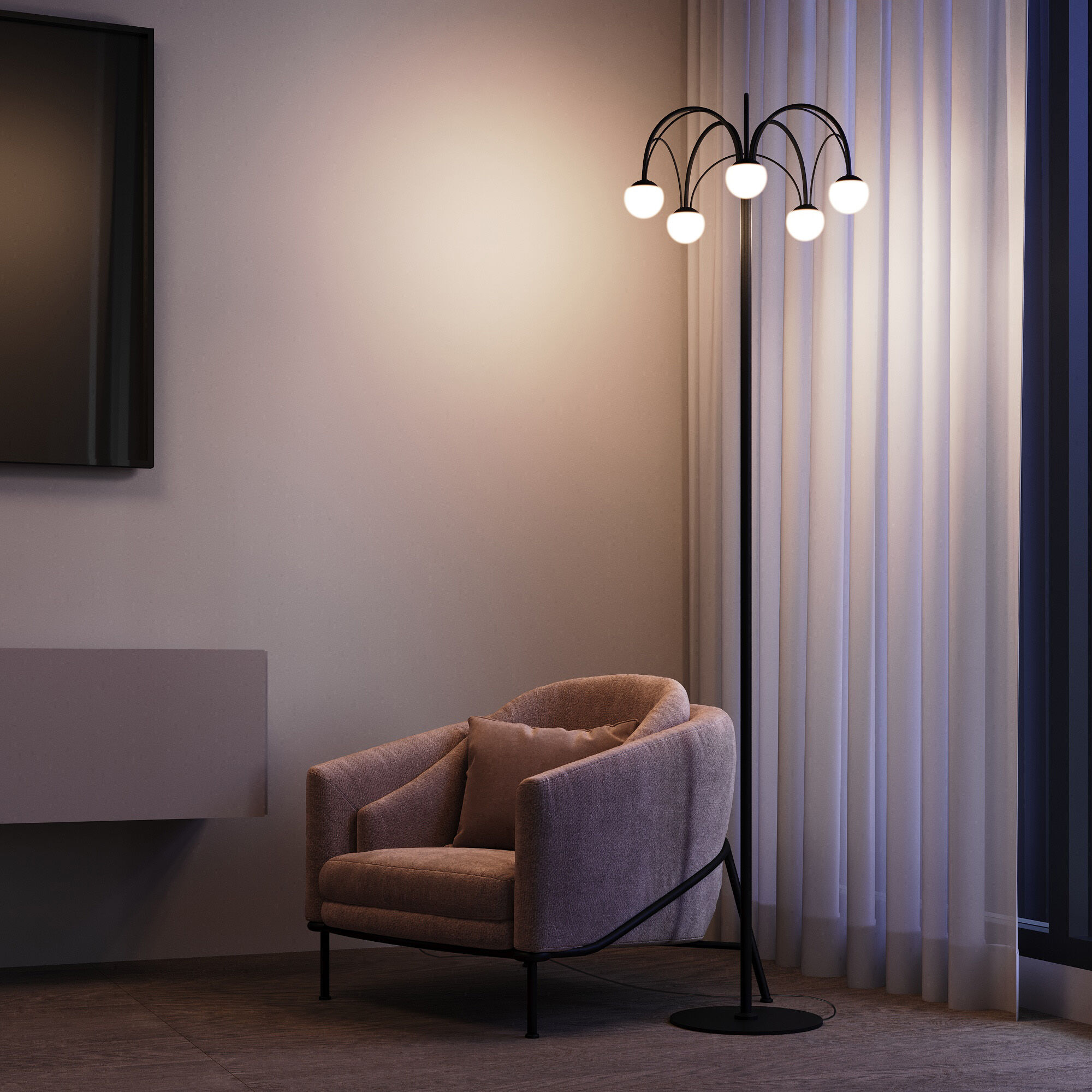 Напольный светильник Eurosvet 90194 черный