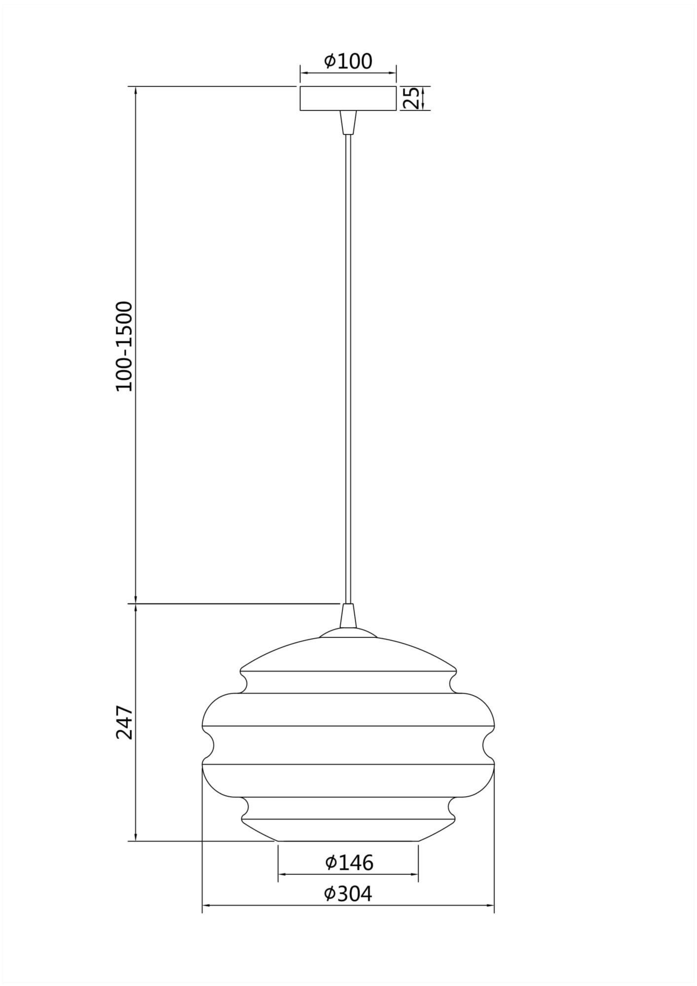 Подвесной светильник Maytoni P079PL-01AM
