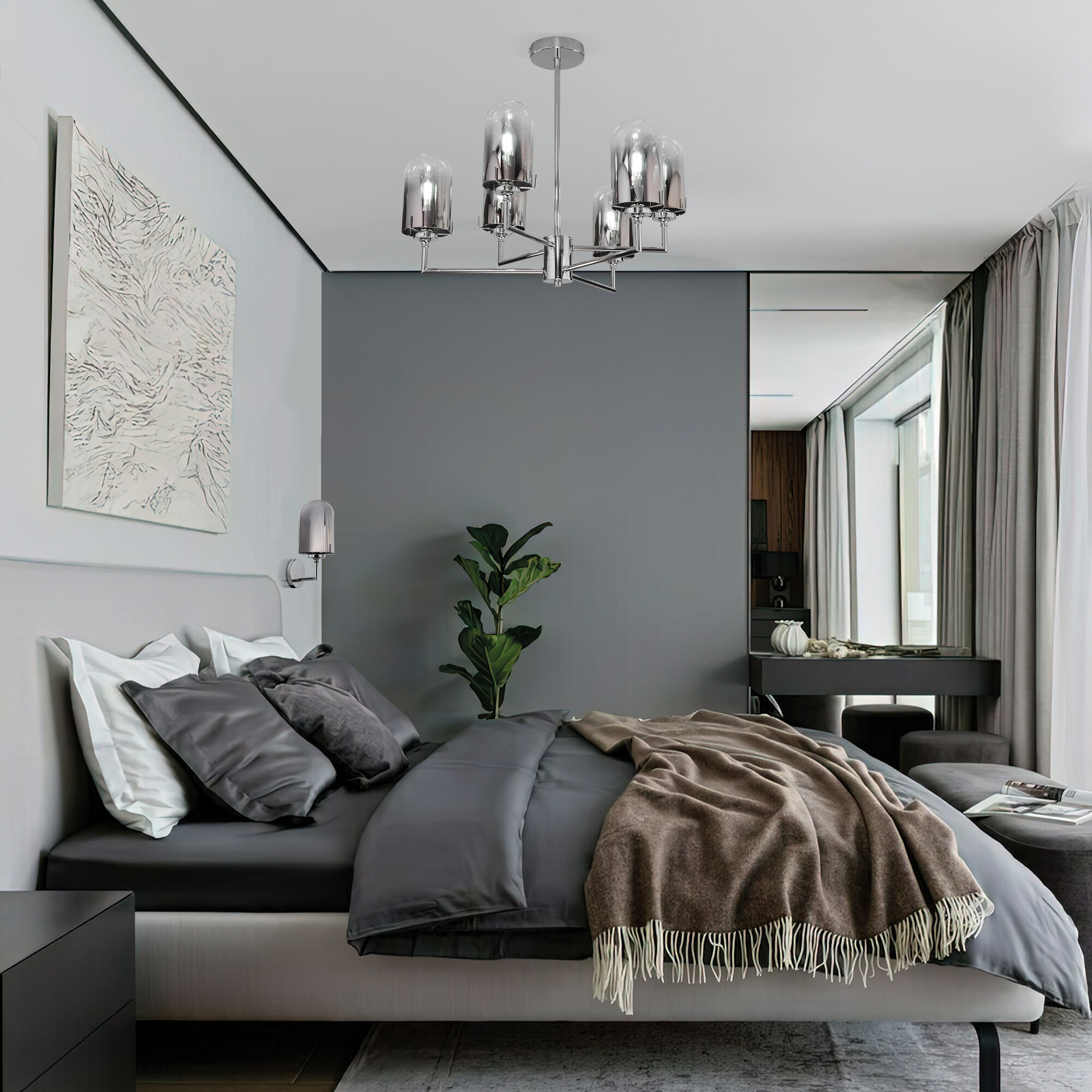  Eurosvet 60156/6 /потолочный светильник/ хром