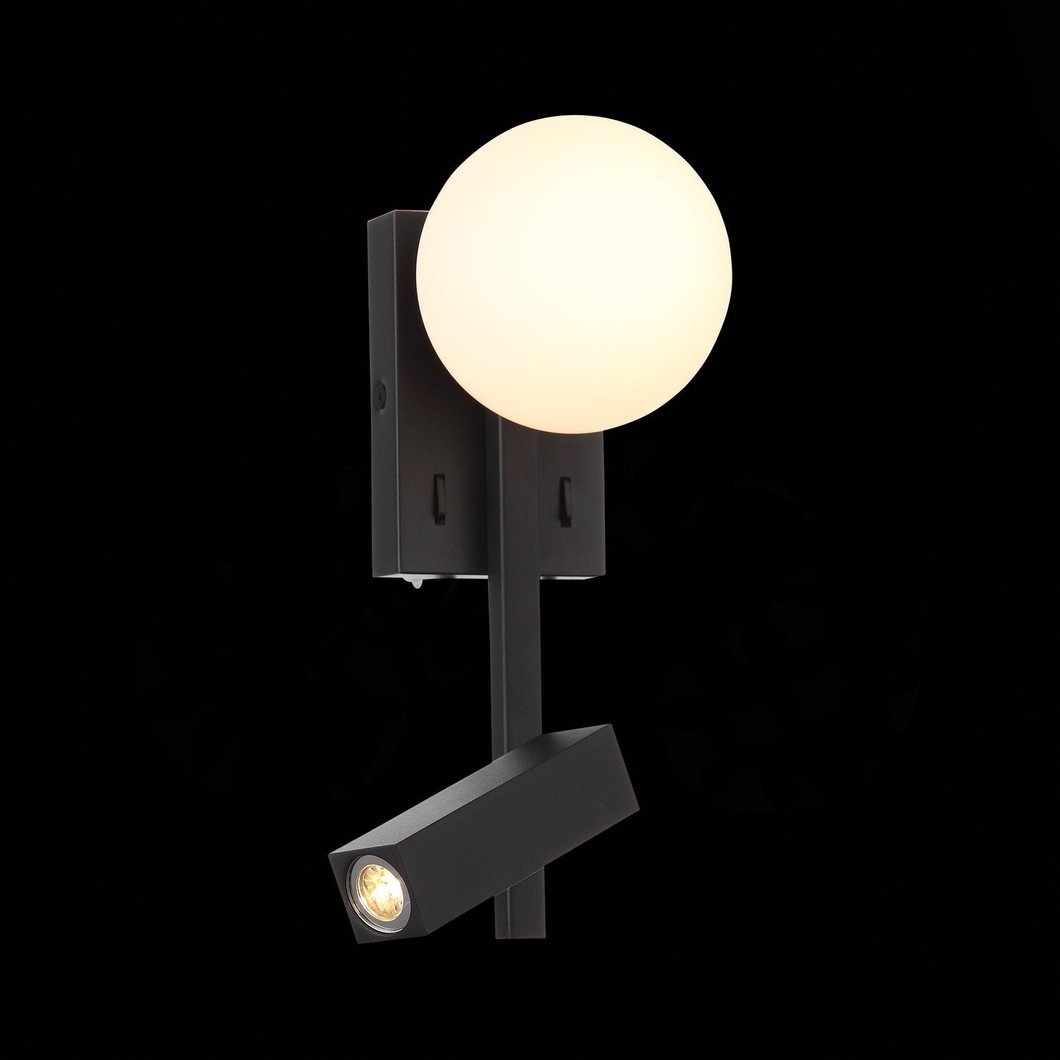 SL1581.401.02 Светильник настенный ST-Luce Черный/Белый LED 2*1+4W 3200K BOTELLI