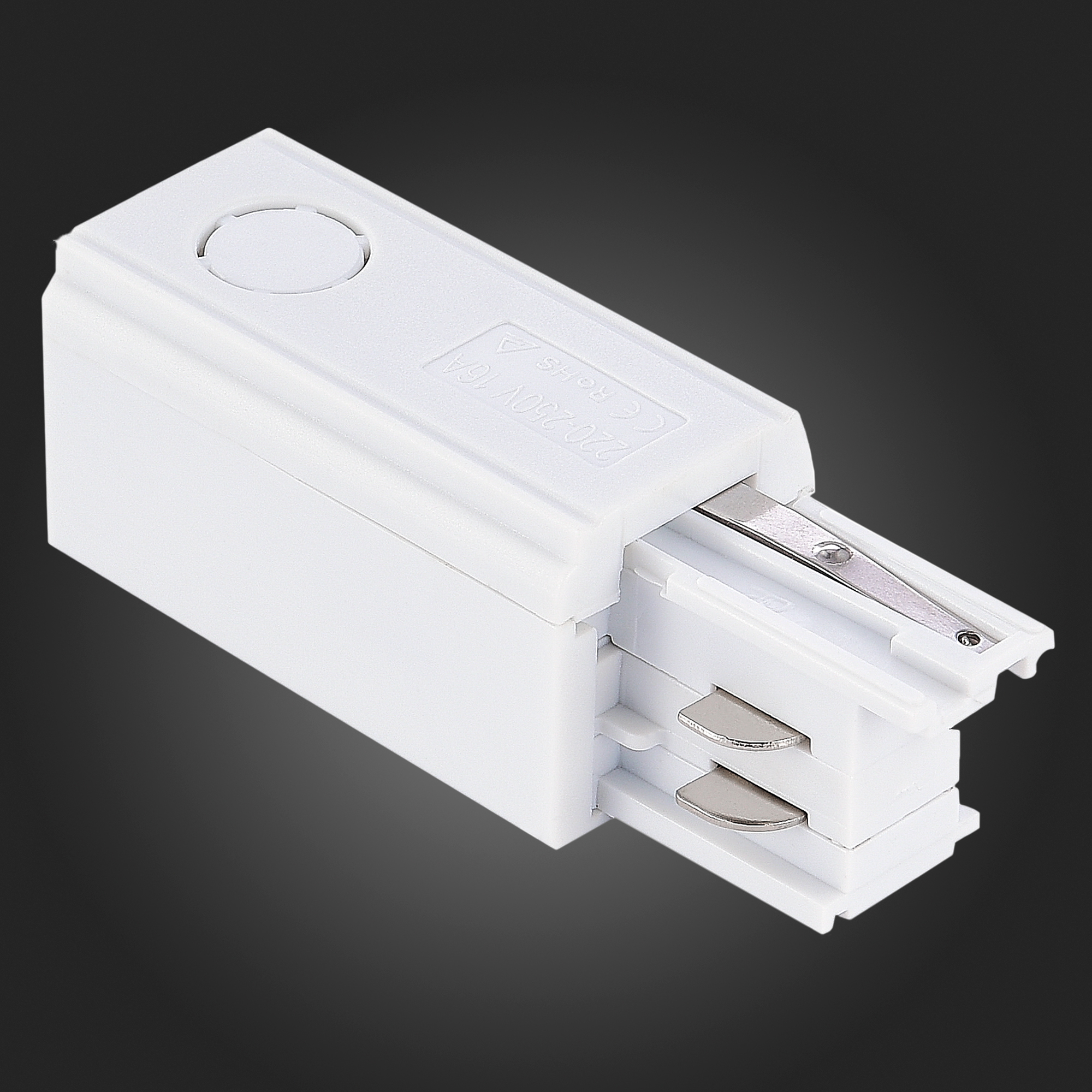 ST030.509.10R Правый Токоподвод для трехфазного шинопровода ST-Luce Белый ТРЭЙС
