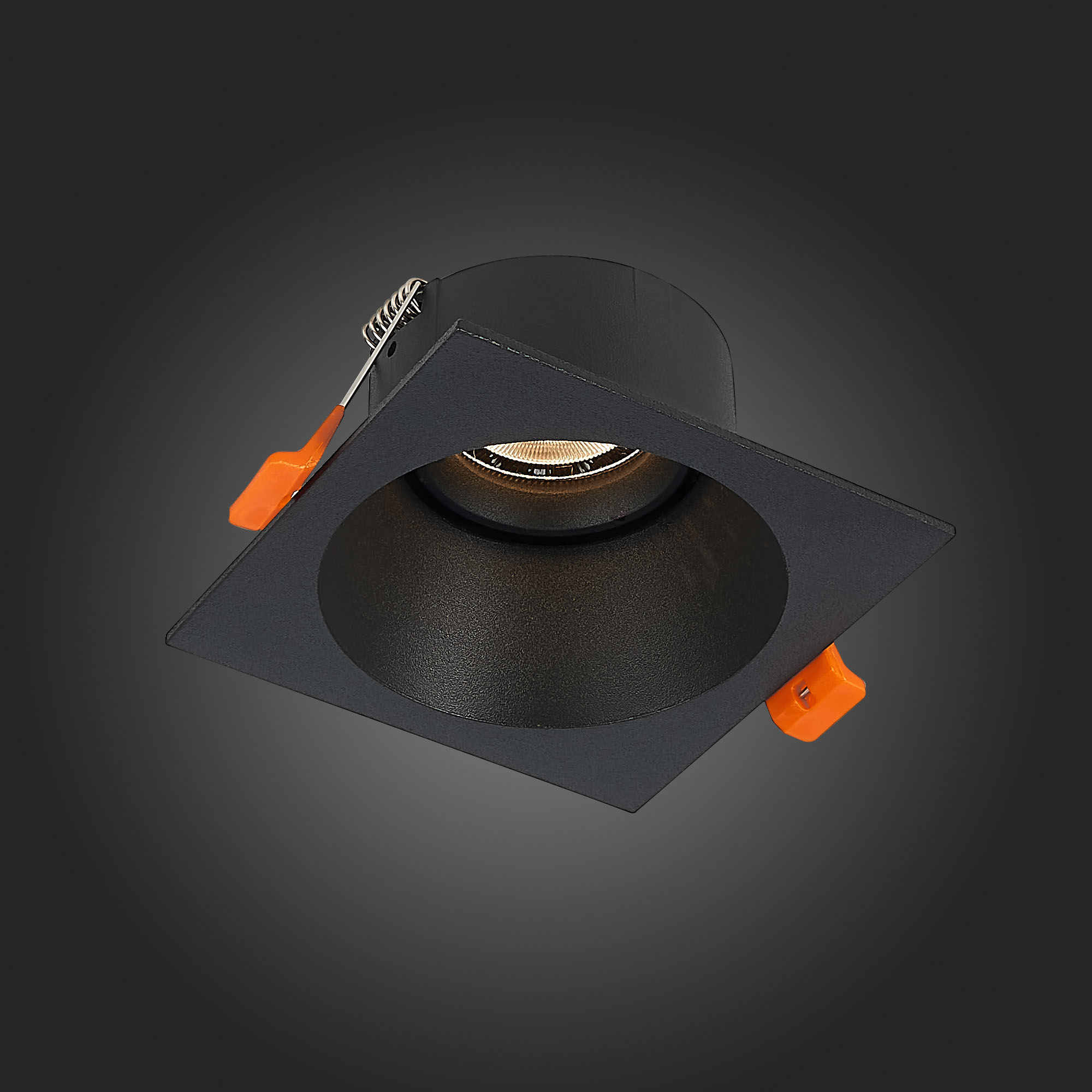 ST207.418.01 Св-к встр. Черный GU10 1*50W  L103xW103xH52 220V Без ламп Встраиваемые светильники