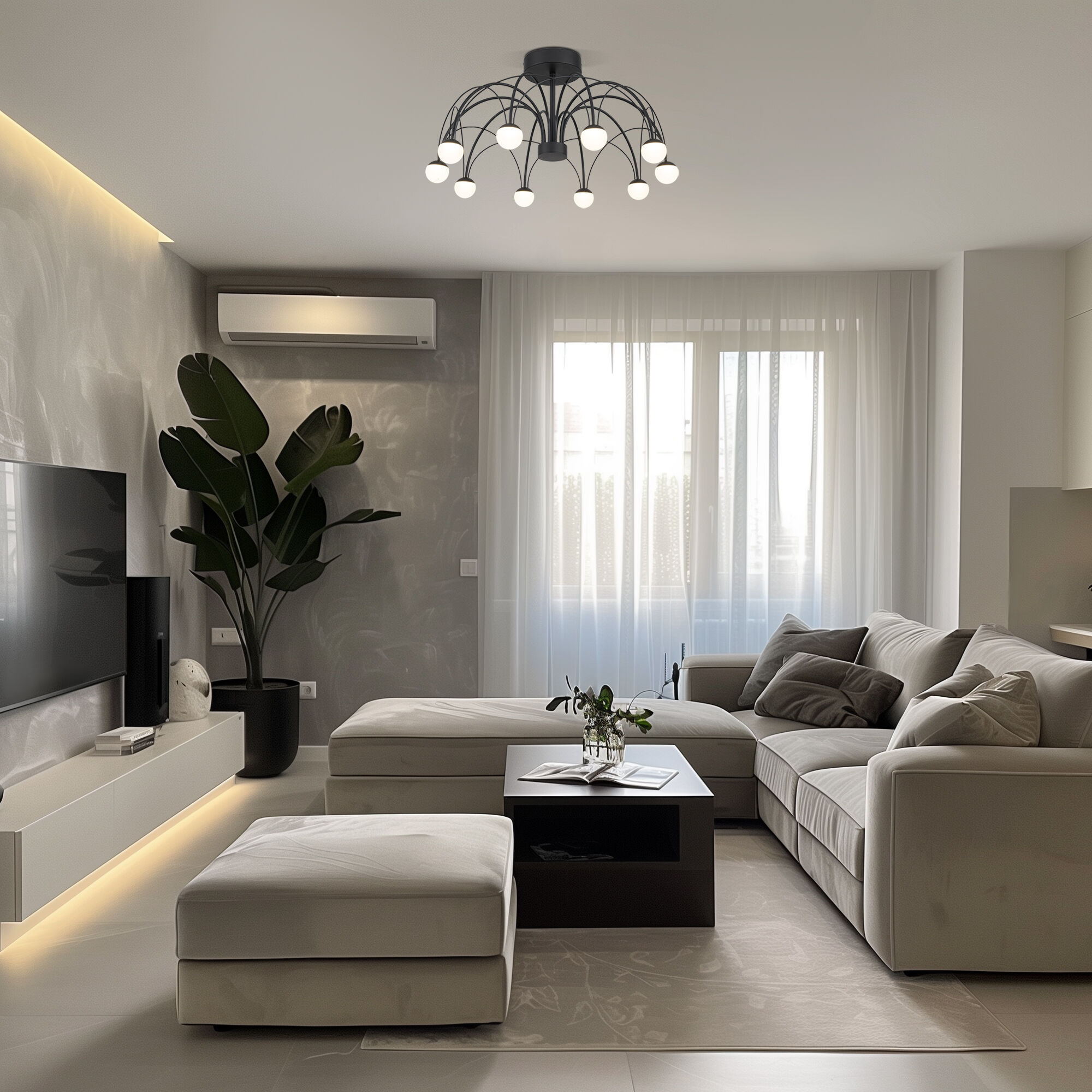 Потолочный светильник Eurosvet 90035/10  LED черный