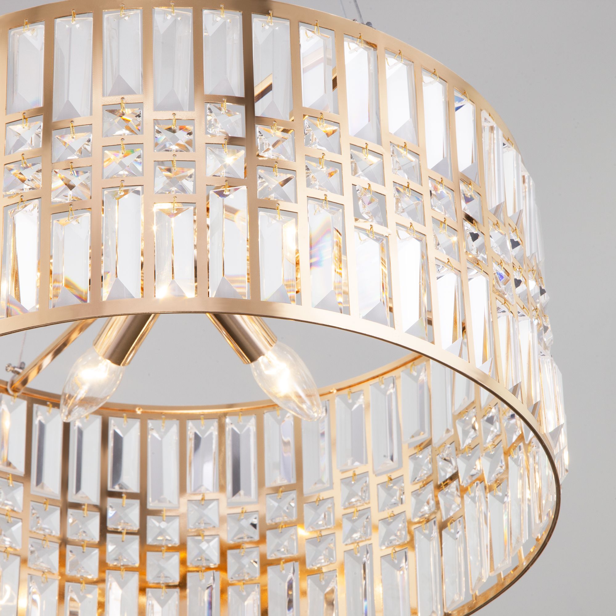 Подвесной светильник Eurosvet 10125/5 золото/прозрачный хрусталь Strotskis