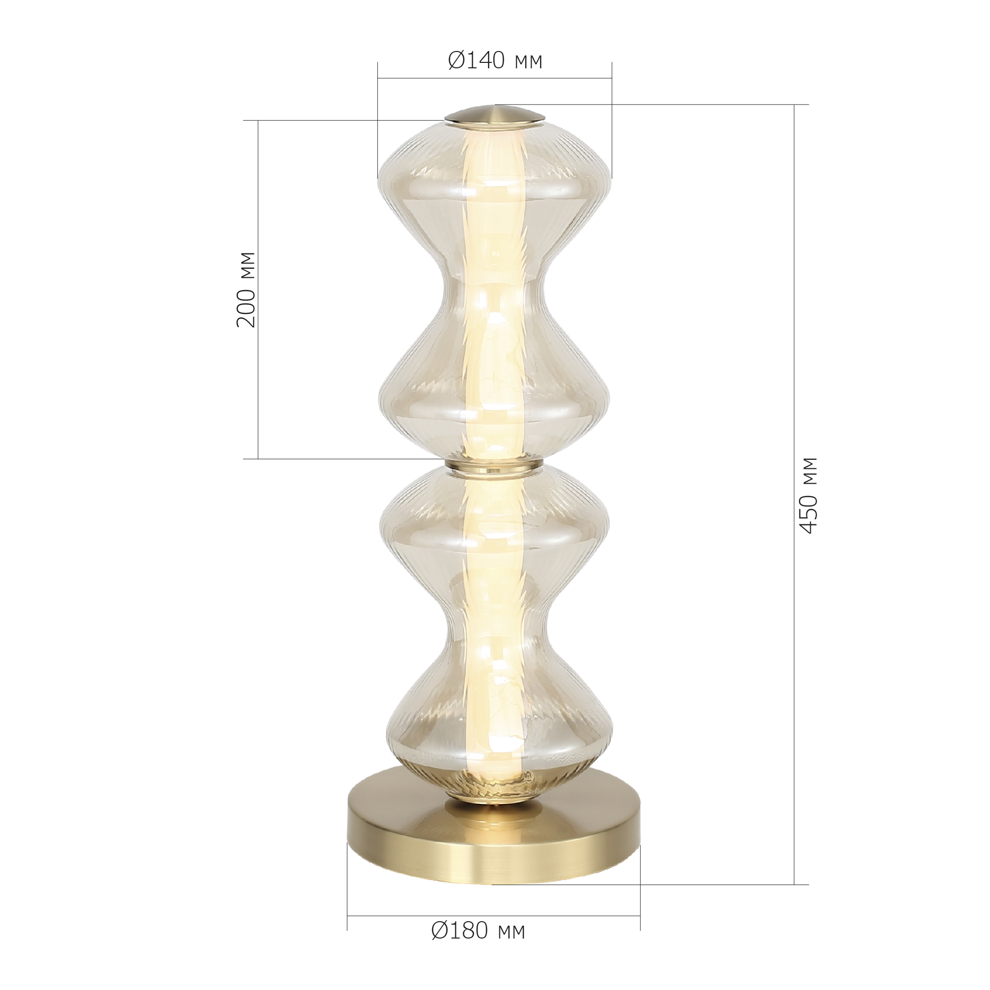 SL6136.214.01 Прикроватная лампа ST-Luce золото/коньячный LED 1*12W 3000K SPINE