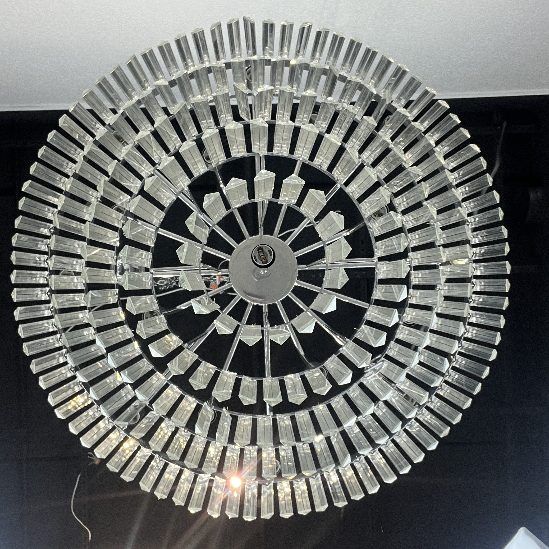 Люстра Rh 1920S Odeon Clear Glass Fringe Chandelier D80 Chrome от Imperiumloft 228793-22