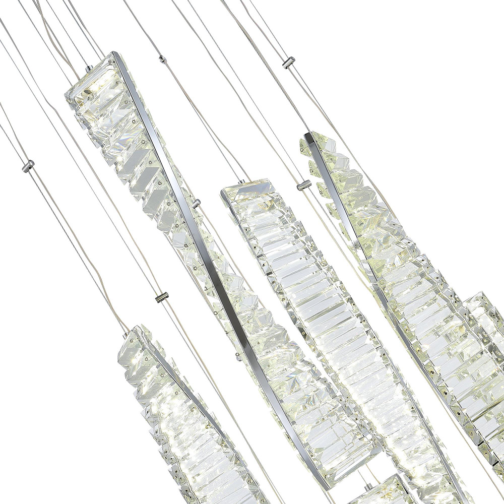 SL6205.103.09 Светильник подвесной ST-Luce Хром/Прозрачный LED 1*99W 4000K ELICA