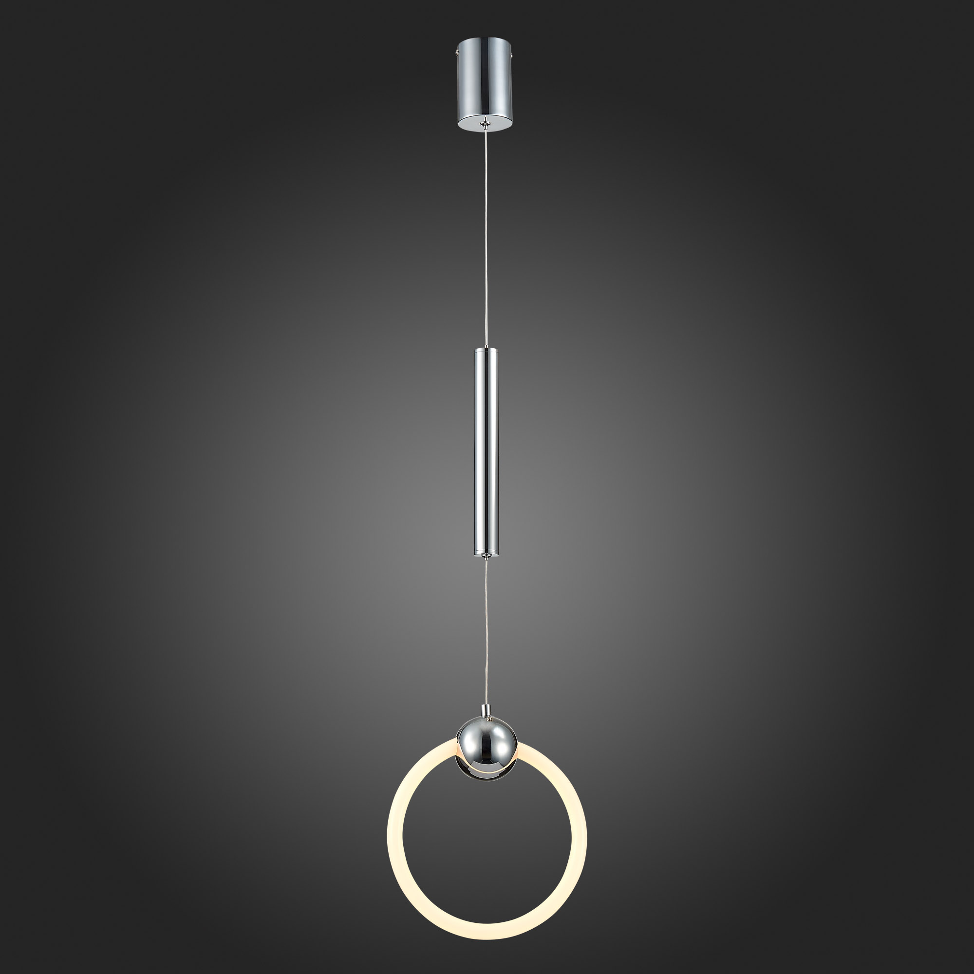 SL1578.103.01 Подвес ST-Luce Хром/Белый,Хром LED 1*15W 3000K GIERA