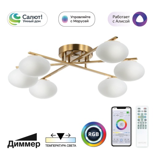 CL226A163 ATMAN Смарт Бронза Люстра Потолочная