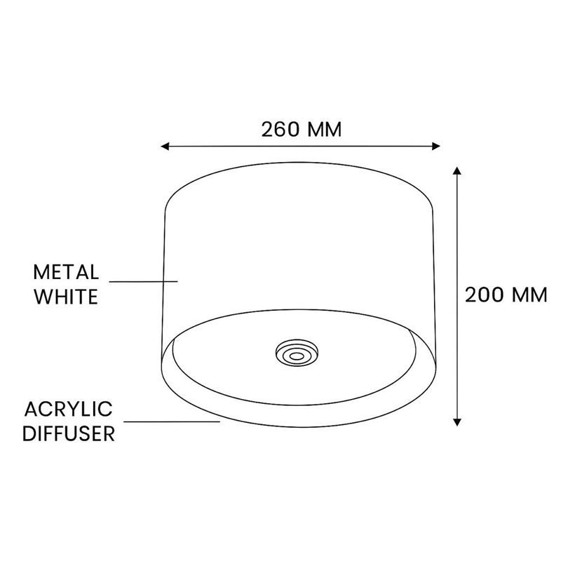 Потолочный светильник CYLINDER A White 101495-26