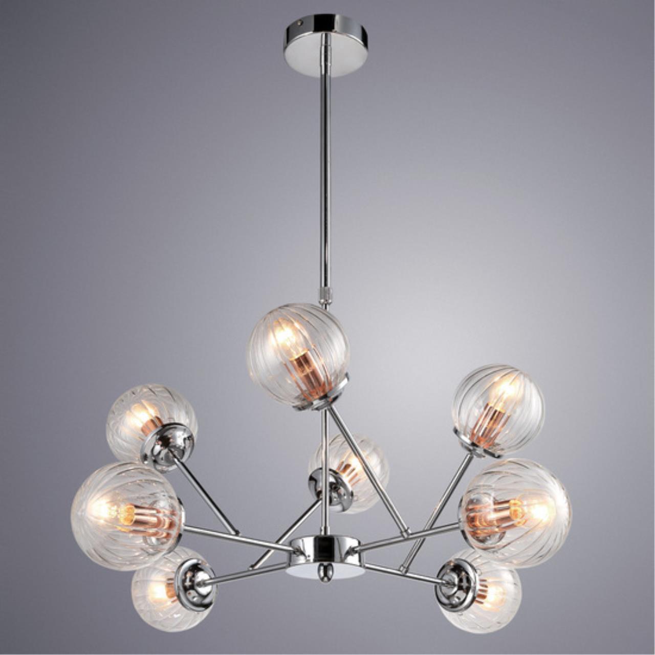 Люстра на штанге Arte lamp A9276LM-8CC СВЕТИЛЬНИК ПОДВЕСНОЙ