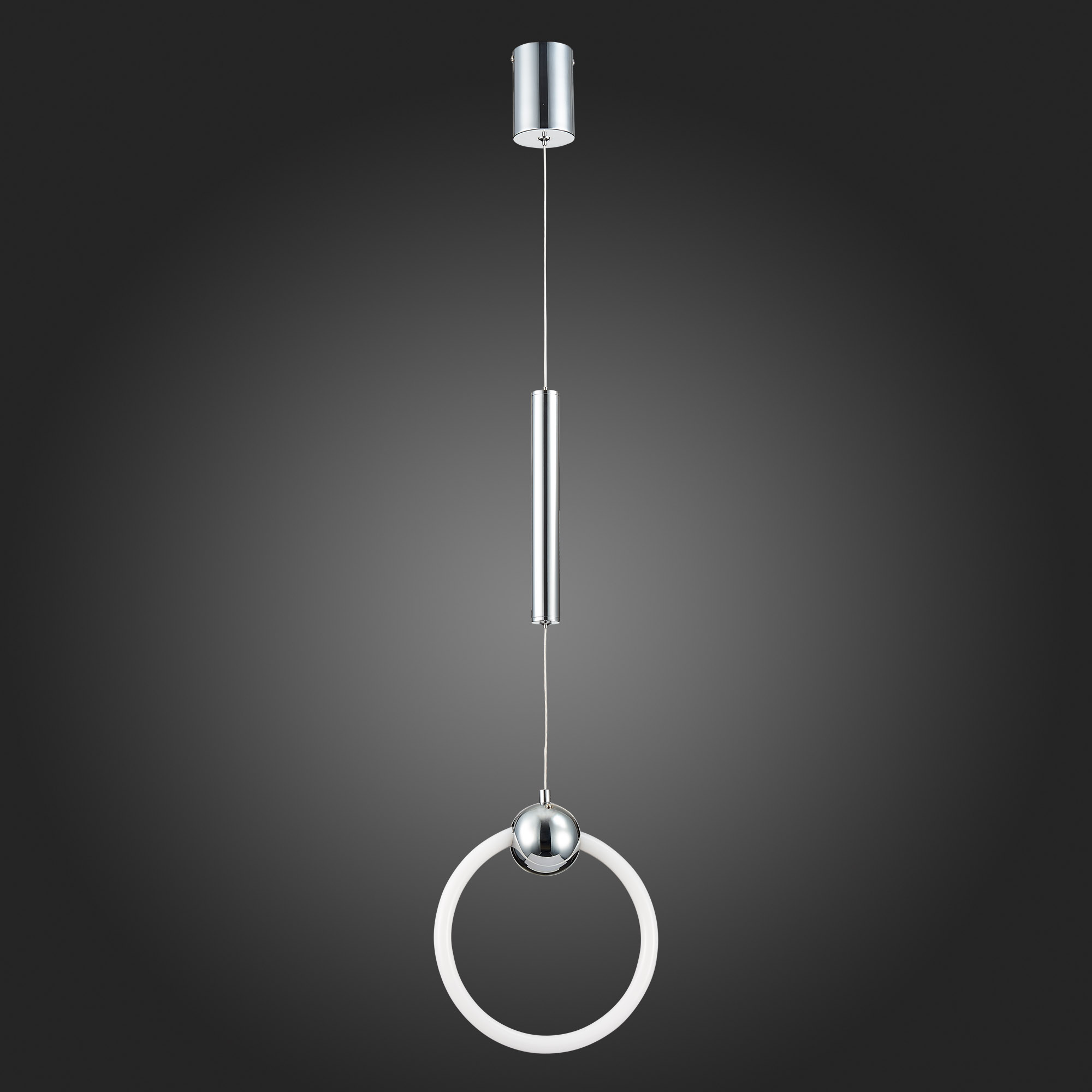 SL1578.103.01 Подвес ST-Luce Хром/Белый,Хром LED 1*15W 3000K GIERA