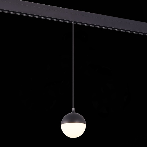 ST358.433.07 Магнитный трековый светильник подвесной Черный LED 1*7W 3000K 520Lm Ra&gt;80 120° IP20 D90 SKYLINE 48