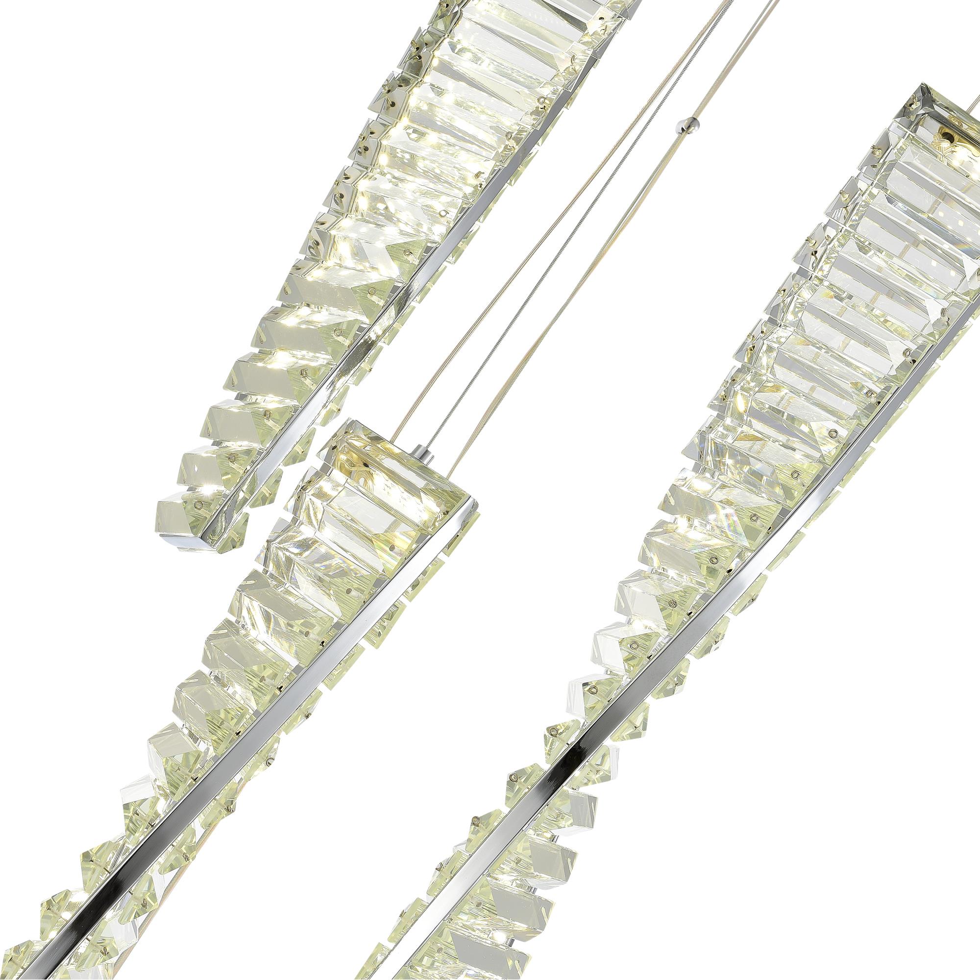 SL6205.103.05 Светильник подвесной ST-Luce Хром/Прозрачный LED 1*55W 4000K ELICA