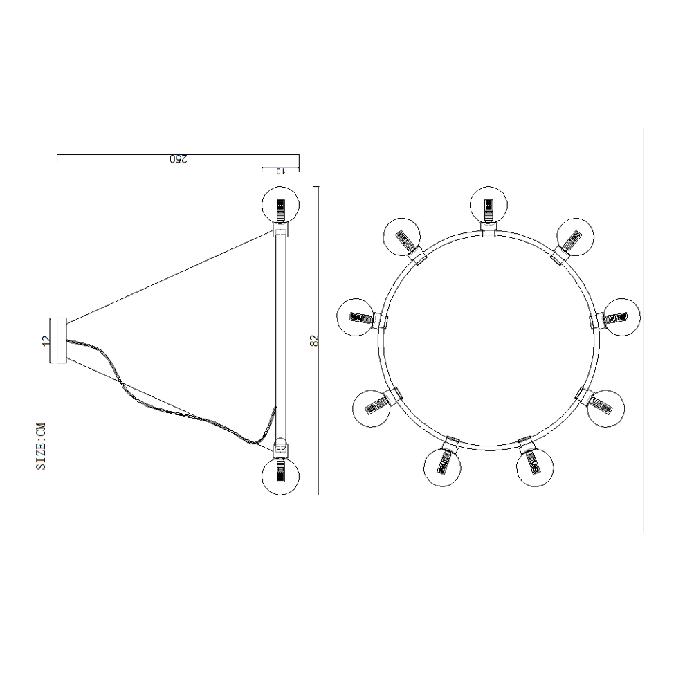 Подвесная люстра FLAMB D82 140690-26