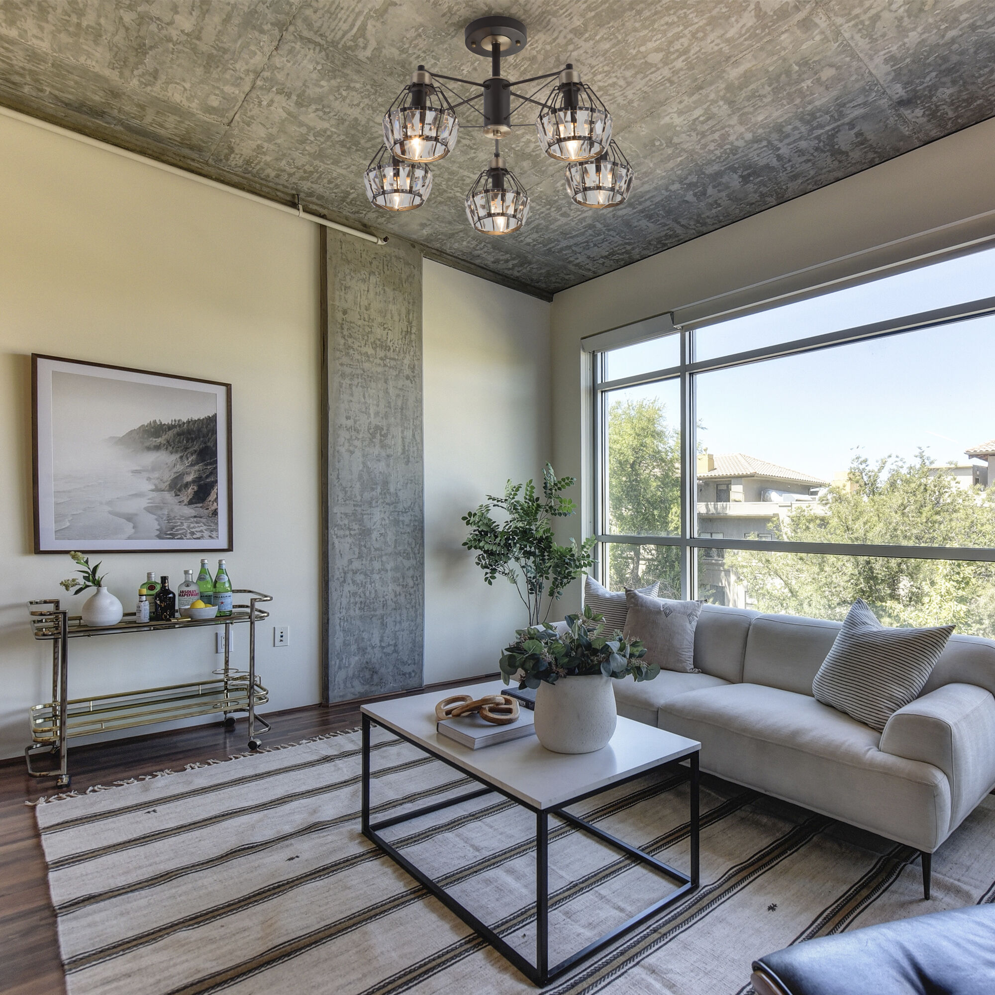 Потолочный светильник Eurosvet 70075/5 черный