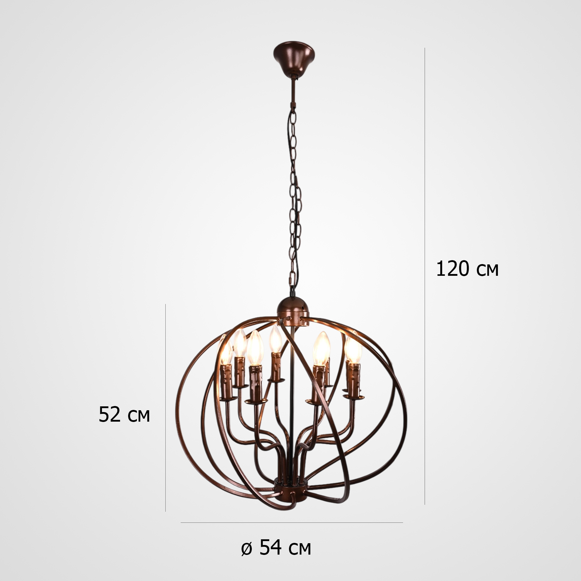 Подвесная люстра Cagie Dark chocolate L8 294283-23