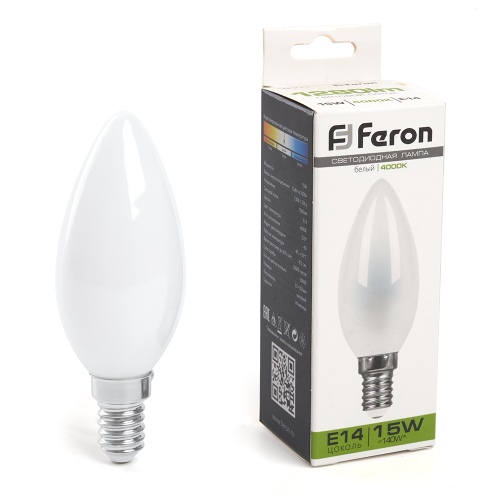 Лампа светодиодная Feron LB-717 Свеча E14 15W 4000K