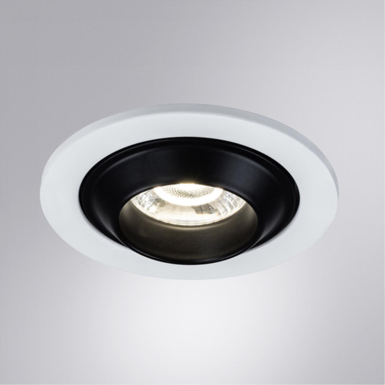 Точечный встраиваемый светильник Arte lamp A3317PL-1WH Светильник потолочный встраиваемый светодиодный UVA Ø75x30мм IP20 монтаж Ø65мм 7Вт 600Лм 4000К 90+ 36°