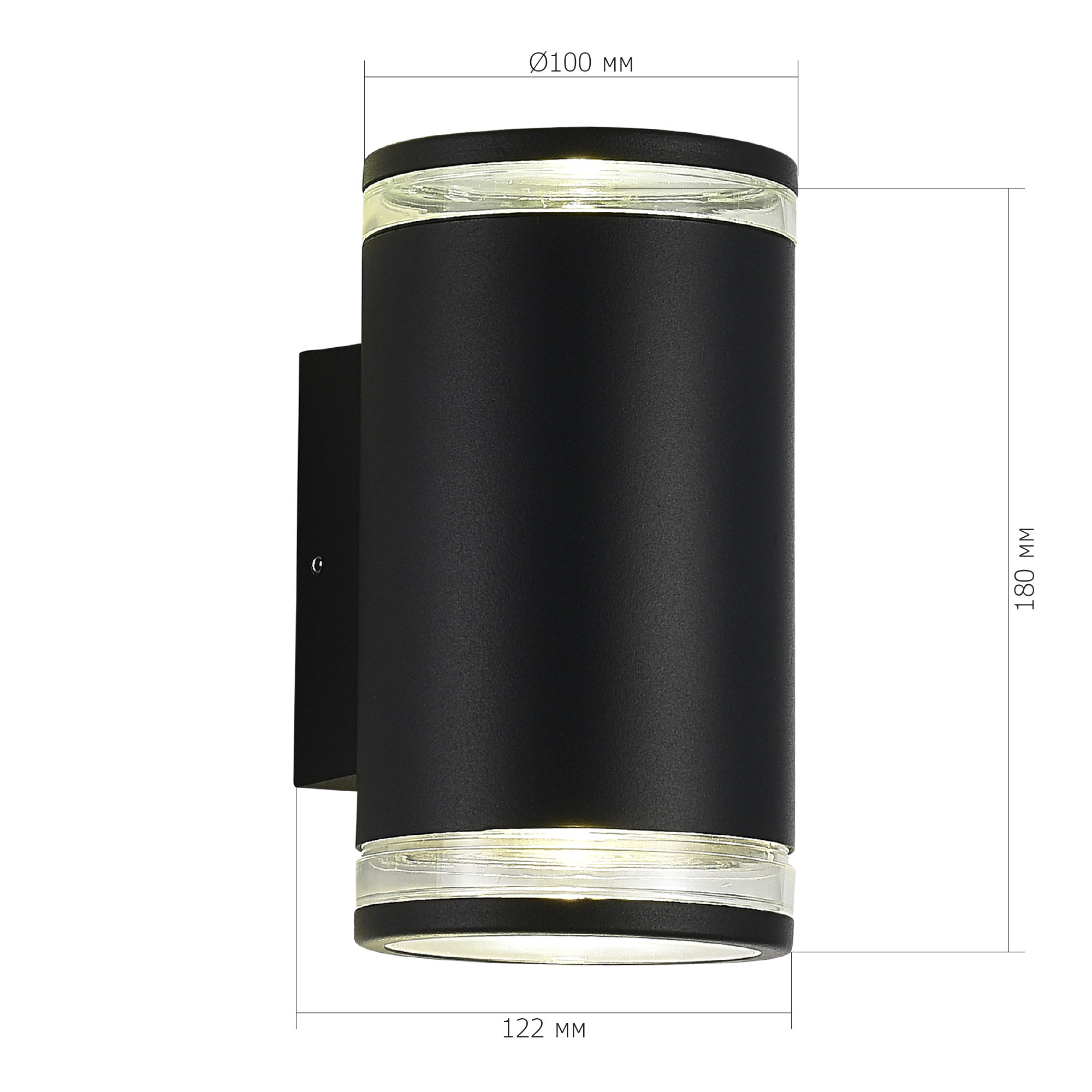 SL9009.401.02 Светильник уличный настенный ST-Luce черный/белый GU10 2*50W TUBO