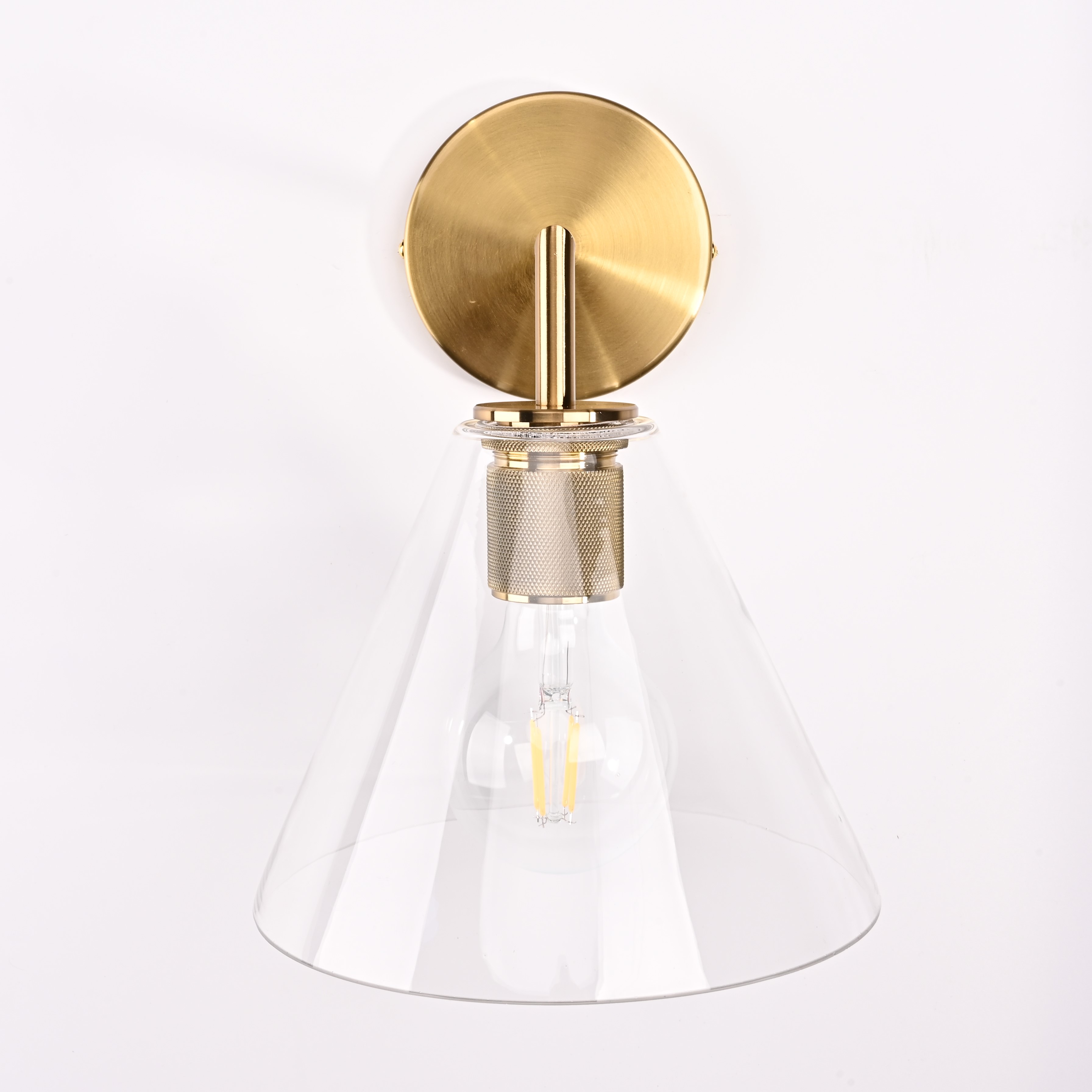 Бра RH Utilitaire Funnel Shade Single Sconce Brass 123270-22