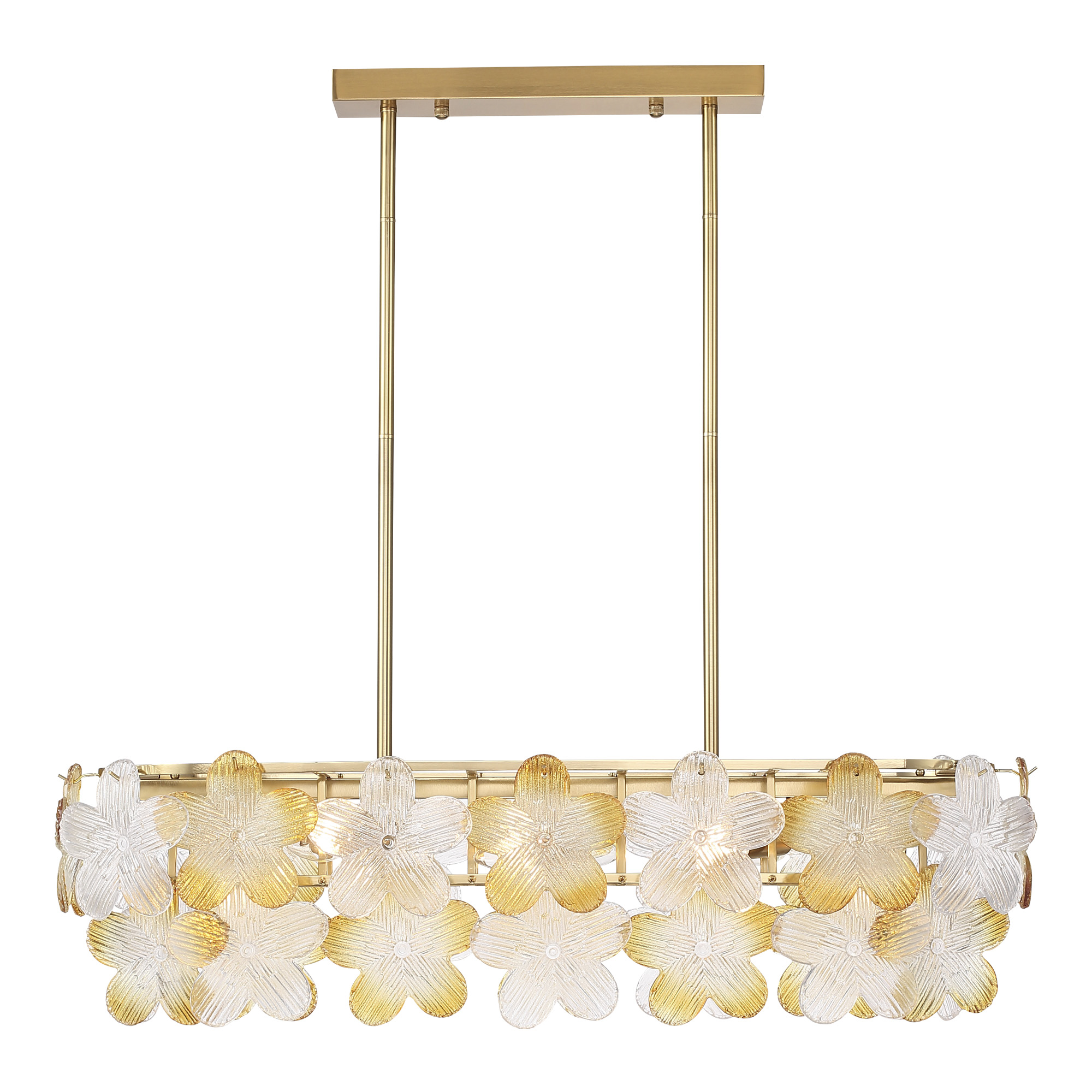 SL6240.203.08 Светильник подвесной ST-Luce золотистый/Прозрачный, янтарный E14 8*60W TENDER