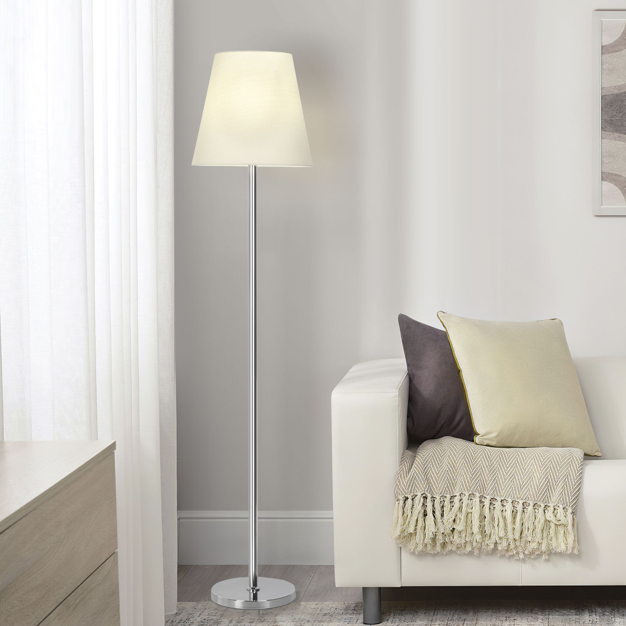  Eurosvet 01166/1/ напольный светильник/ хром