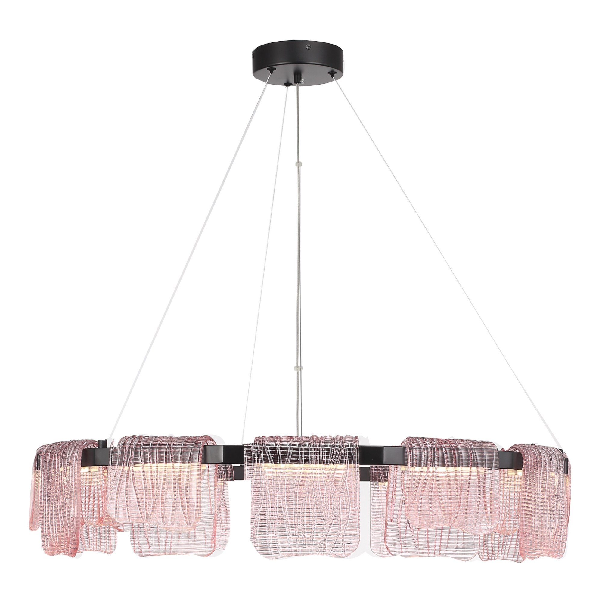 SL6021.403.66 Светильник подвесной ST-Luce черный/розовый LED 1*66W 3000K VOILE