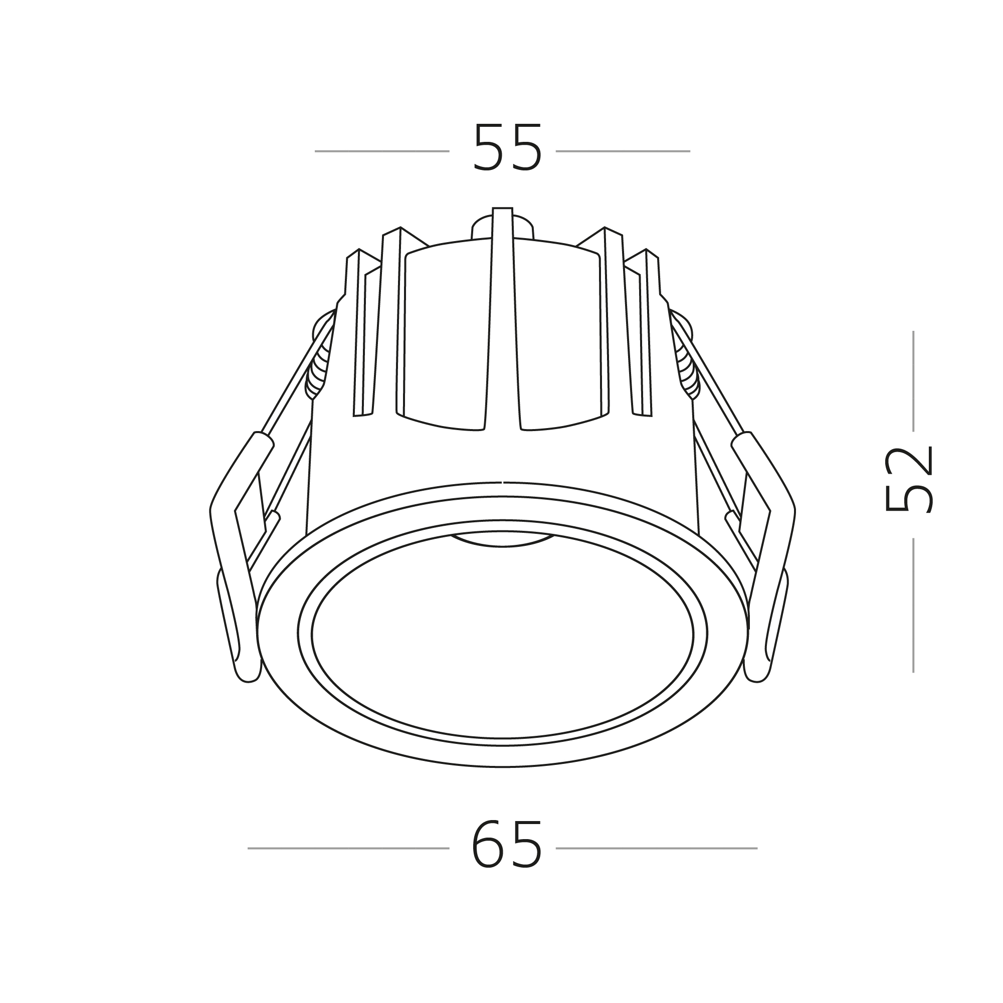 ST757.538.10R Св-к встр. Белый LED 1*10W 3000K 700Lm Ra >90 60° IP20 D65xH52 85-265V Встраиваемые светильники