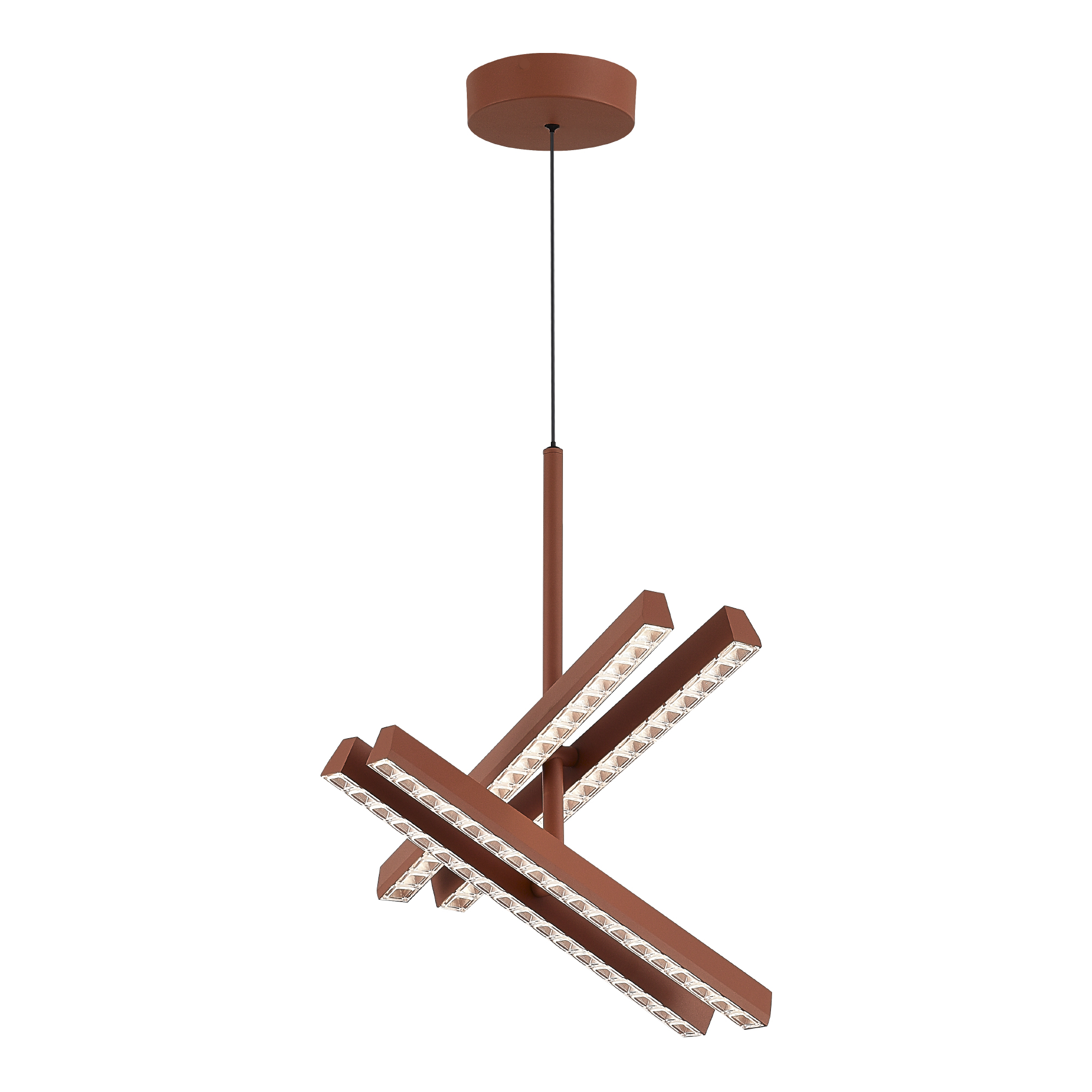 SL1018.613.04 Светильник подвесной ST-Luce терракотовый/прозрачный LED 1*43W 4000K ЭВКЛИДИК