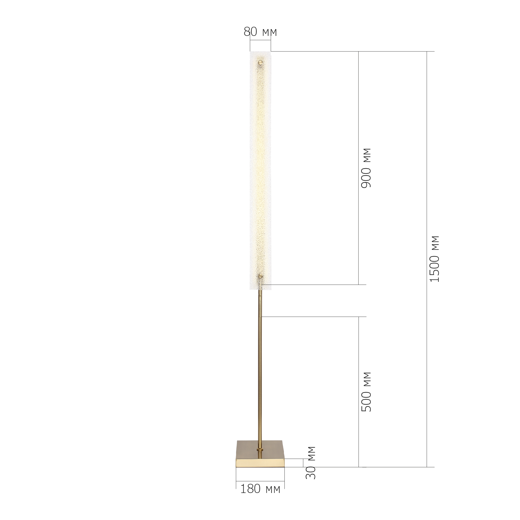 SL6245.205.01 Светильник напольный ST-Luce золотистый/Прозрачный LED 1*20W 4000K FAGY