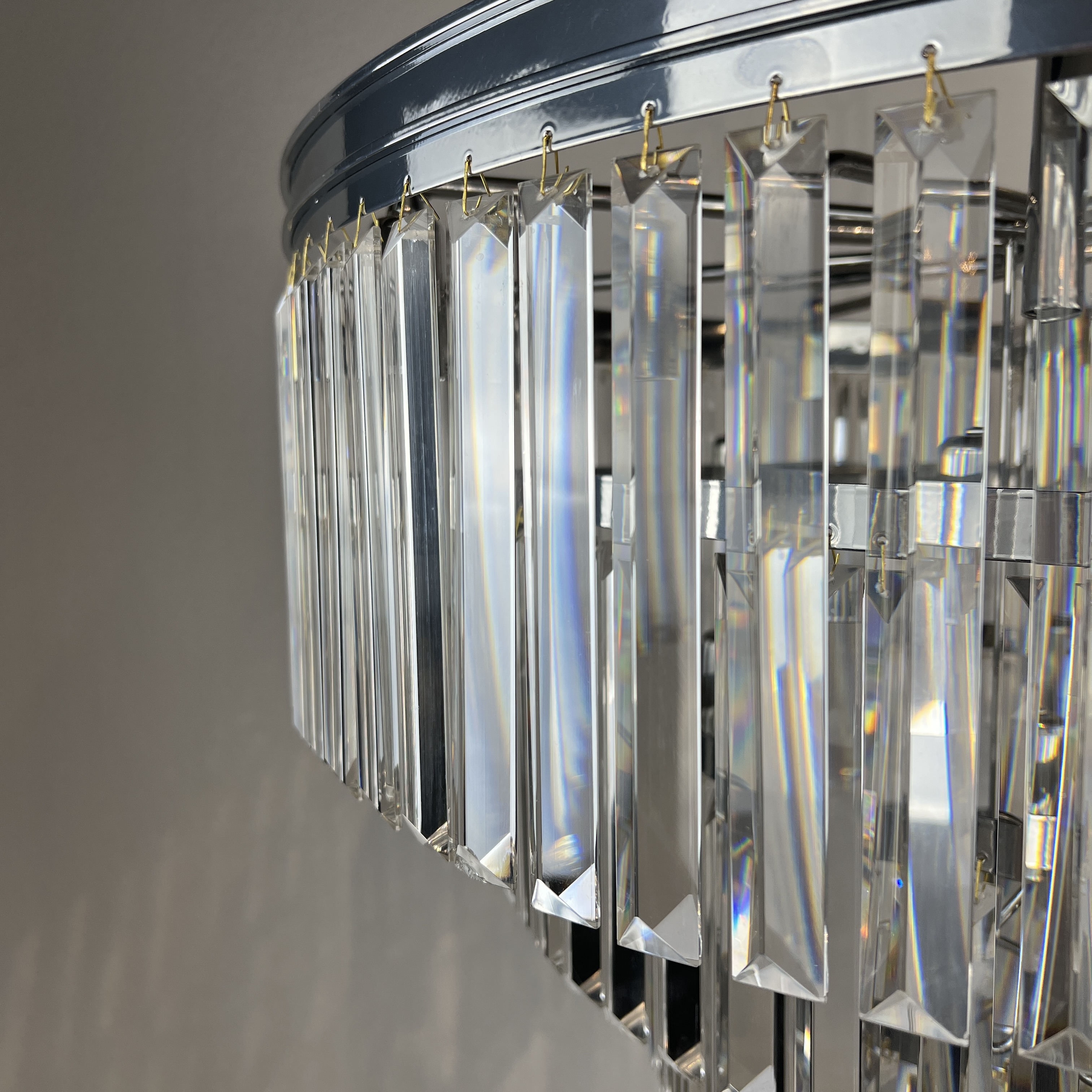 Люстра Rh 1920S Odeon Clear Glass Fringe Chandelier D80 Chrome от Imperiumloft 228793-22