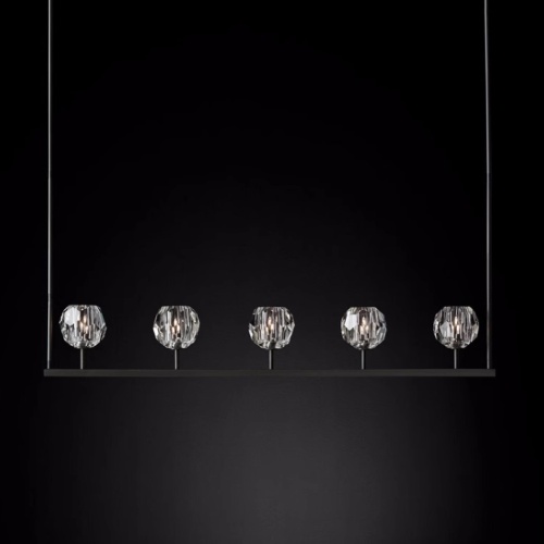 Люстра Boule De Cristal Linear Chandelier 5 Black от Imperiumloft 84808-22